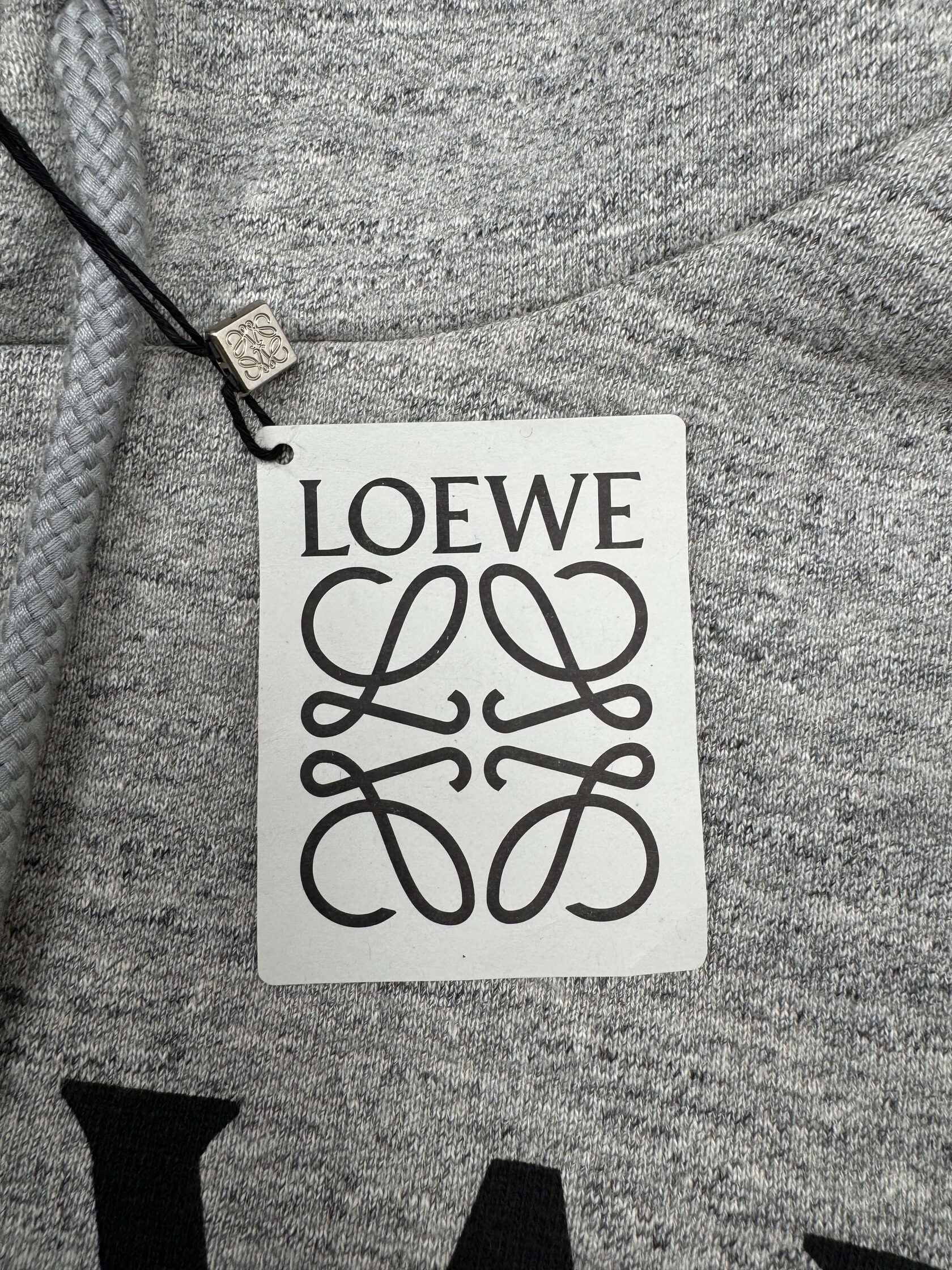 Loewe Logo-Printed Hoodie - Grey Loewe