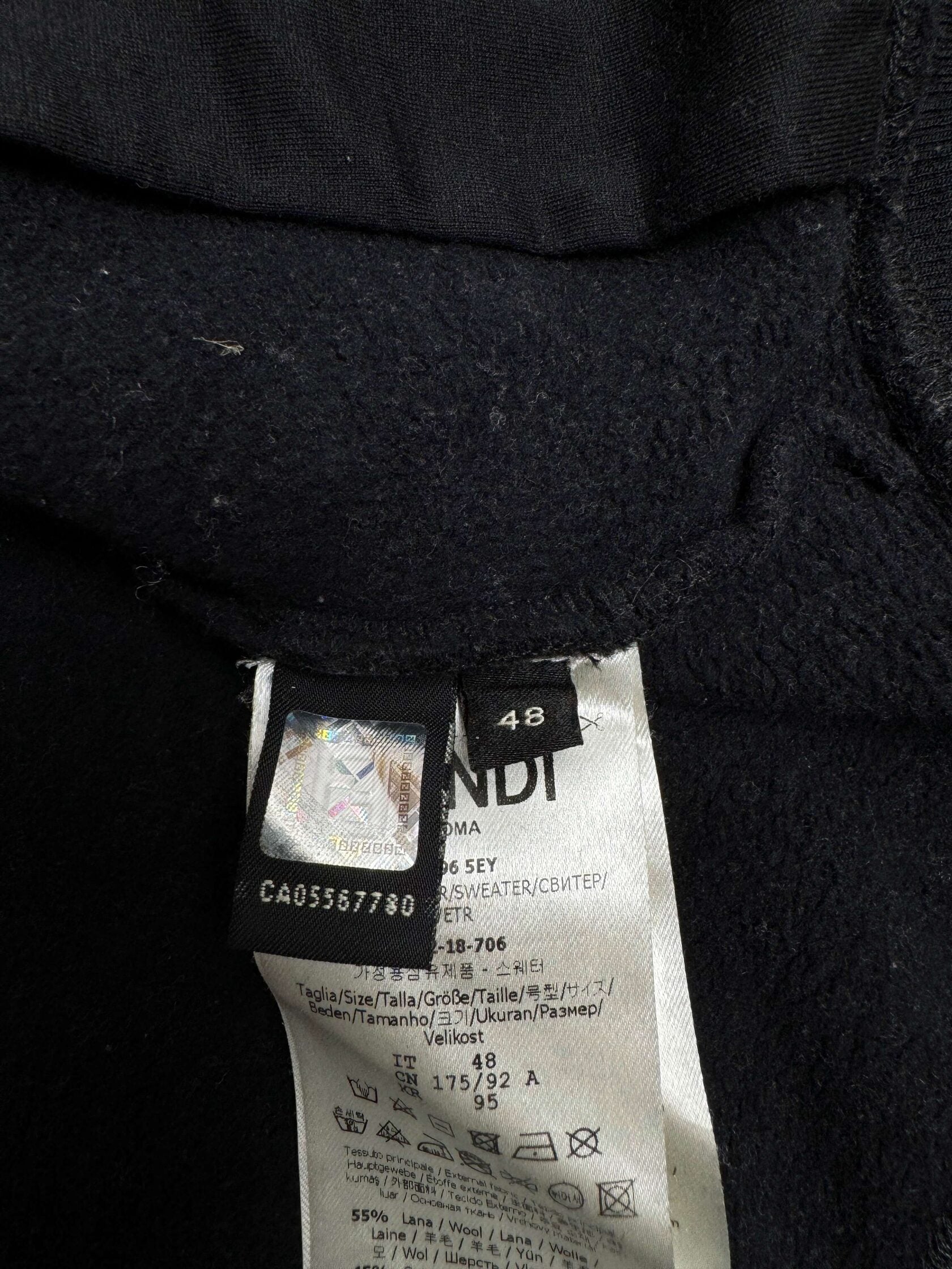 Fendi Monster Eyes Zip-Up Hoodie - Black Fendi