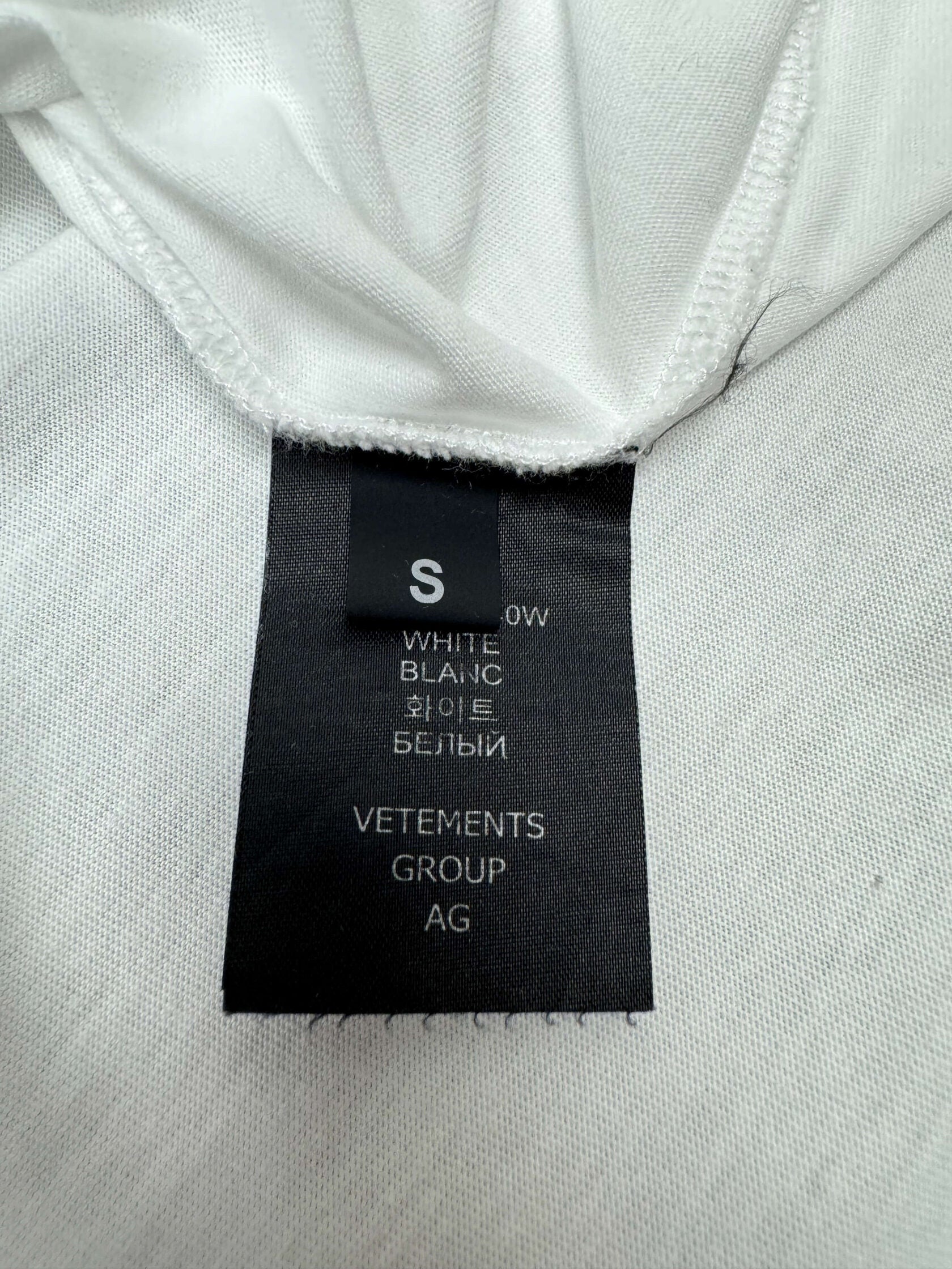 Vetements French Flag Embroidered T-Shirt - White (Unused) Vetements