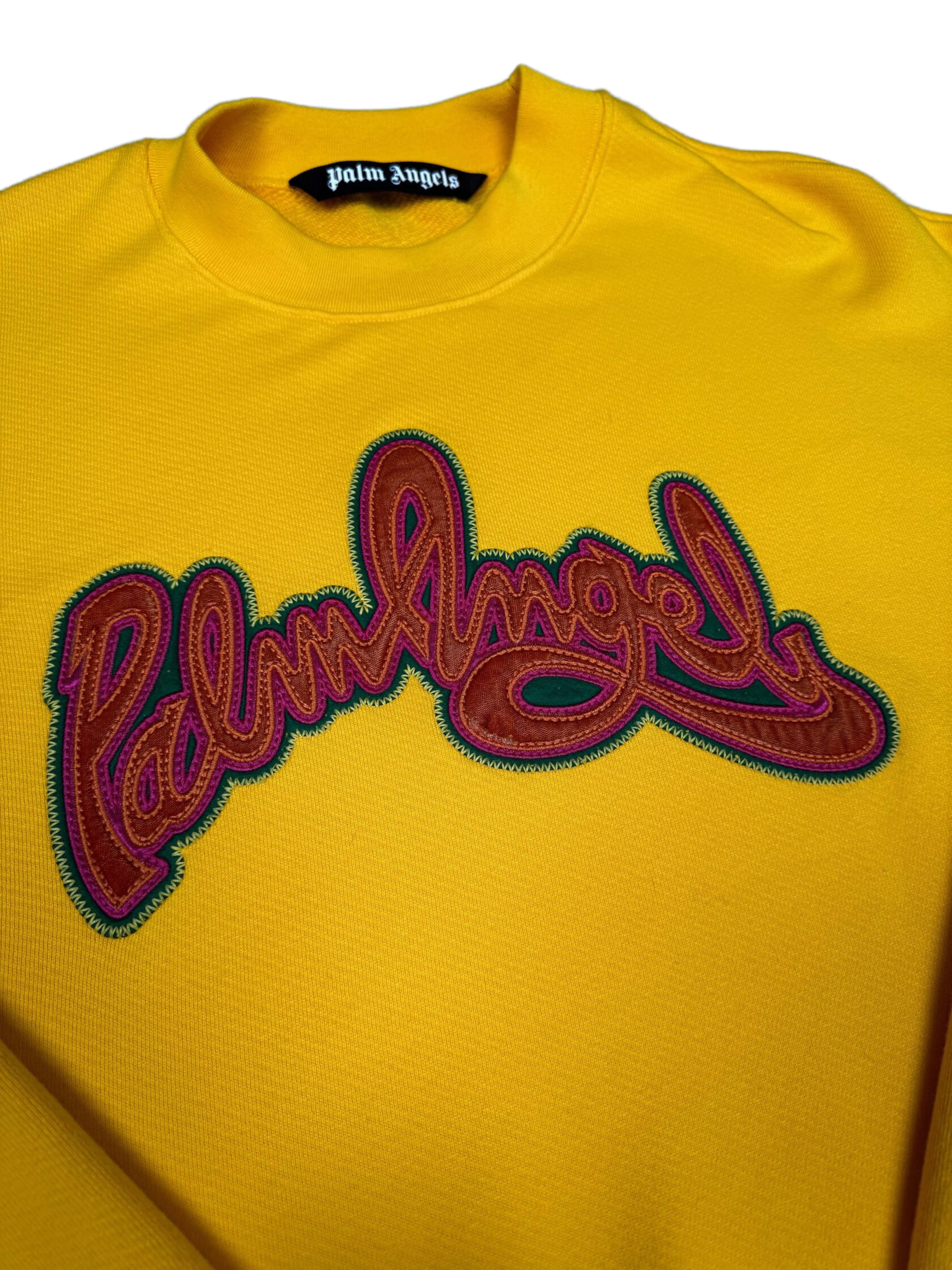 Palm Angels Logo Sweatshirt - Yellow