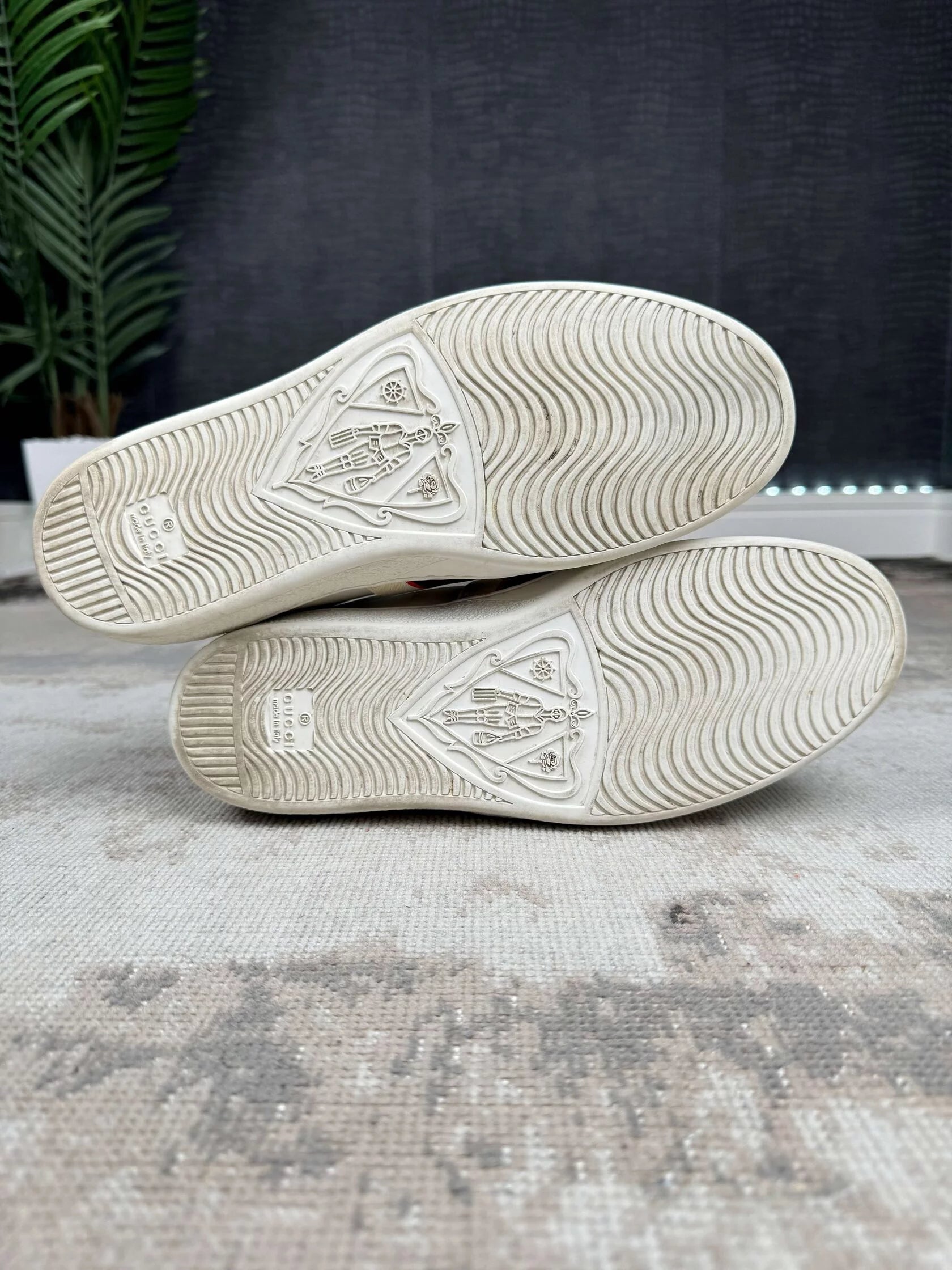 Gucci New Ace Stripe Trainers - White Gucci