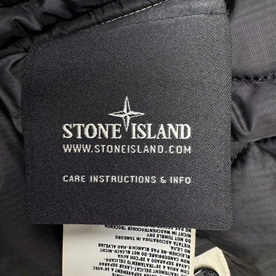 Stone Island Primaloft Quilted Patch Logo Coat - Beige Stone Island
