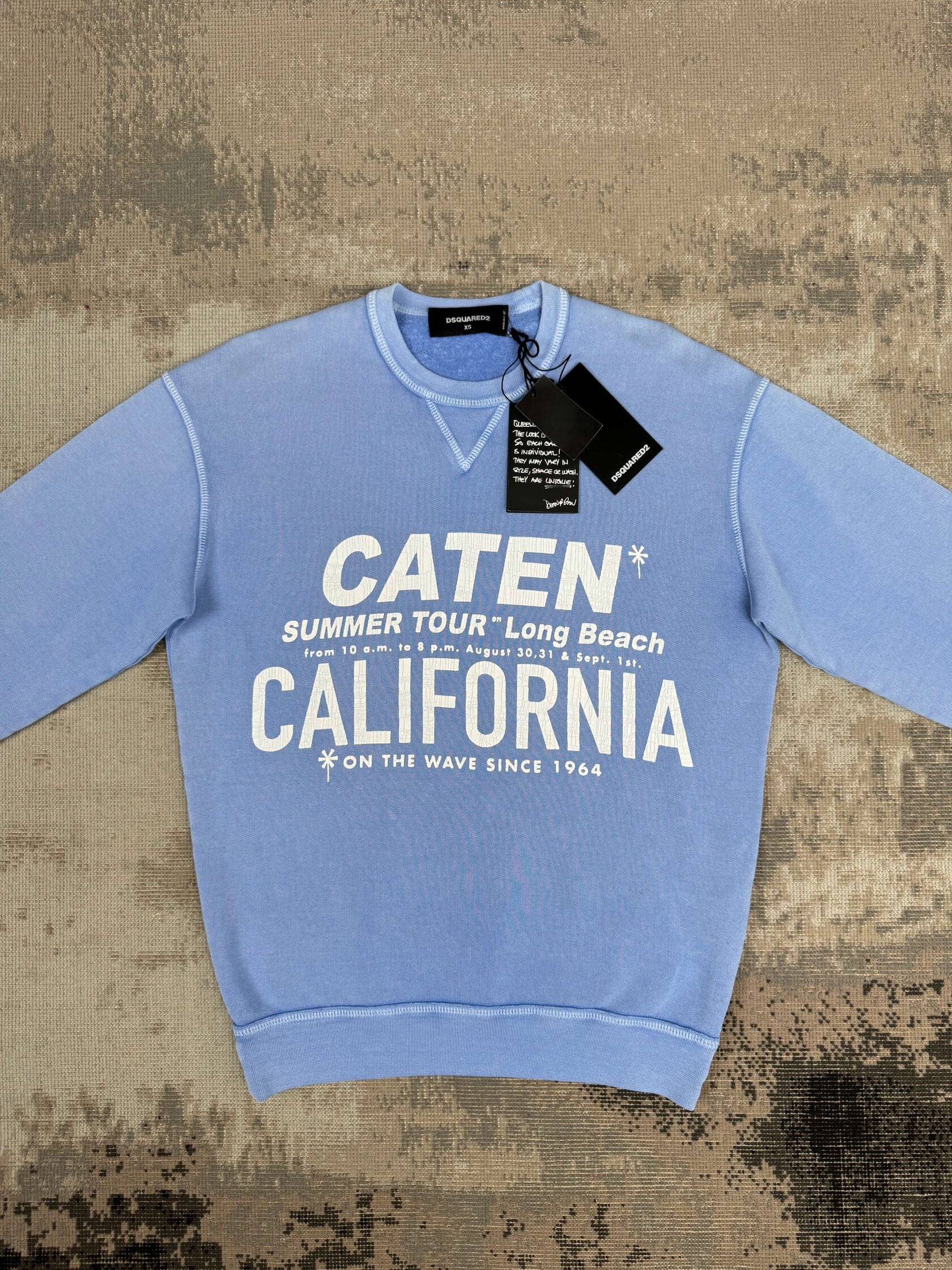 Dsquared2 Caten California Logo Sweatshirt - Baby Blue (Unused) Dsquared2