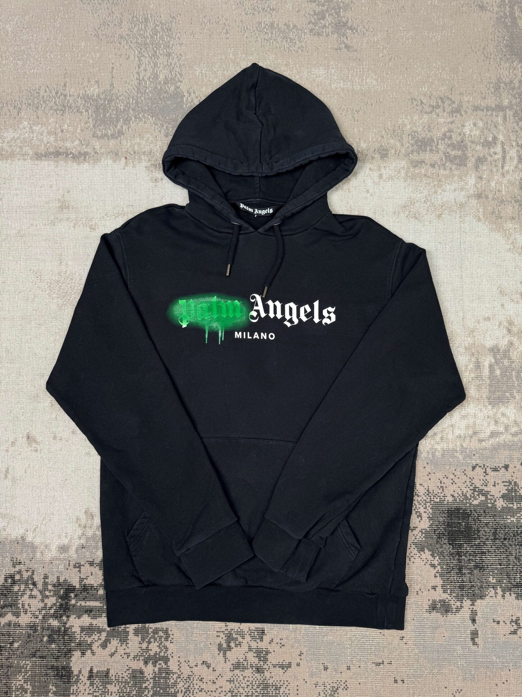 Palm Angels Spray Milano Hoodie - Black Palm Angels