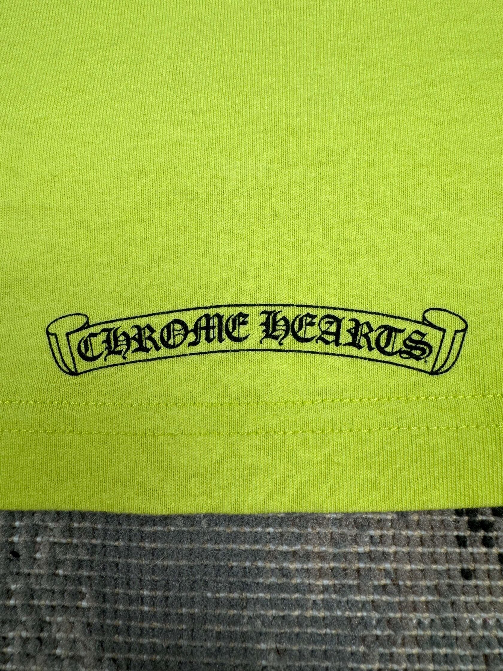 Chrome Hearts x Matty Boy Chain Long Sleeve T-Shirt - Lime Green Chrome Hearts
