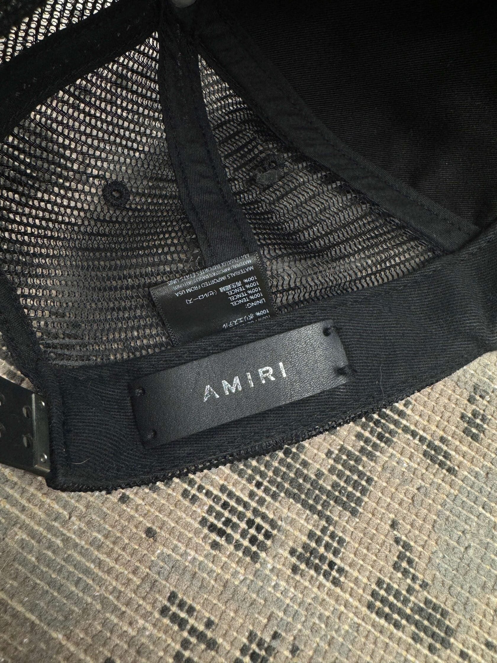 Amiri Logo Trucker Hat - Black Amiri