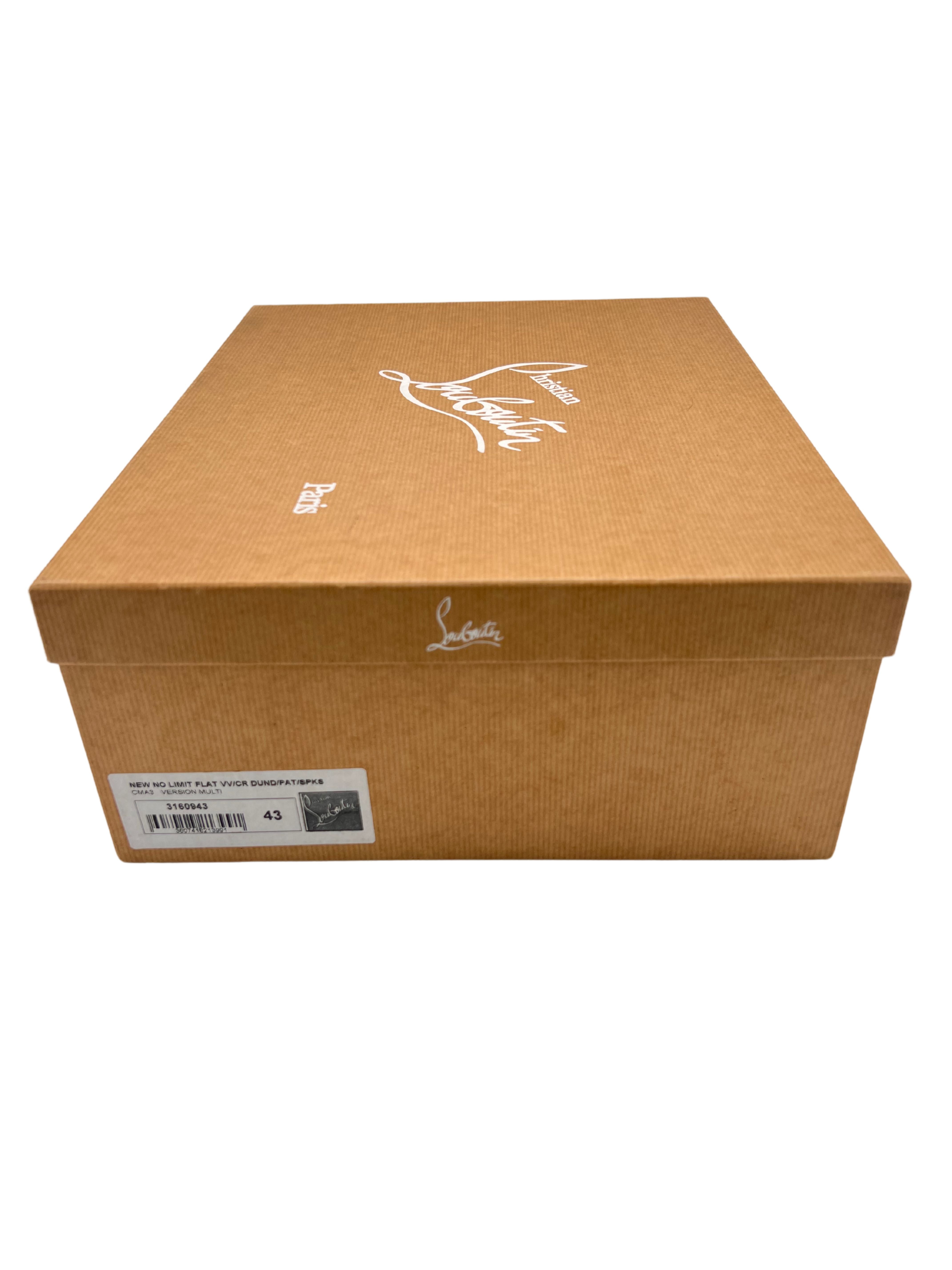 Christian Louboutin Louis Spikes Crystals Flat High-Top Sneakers - Black (Unused) Christian Louboutin