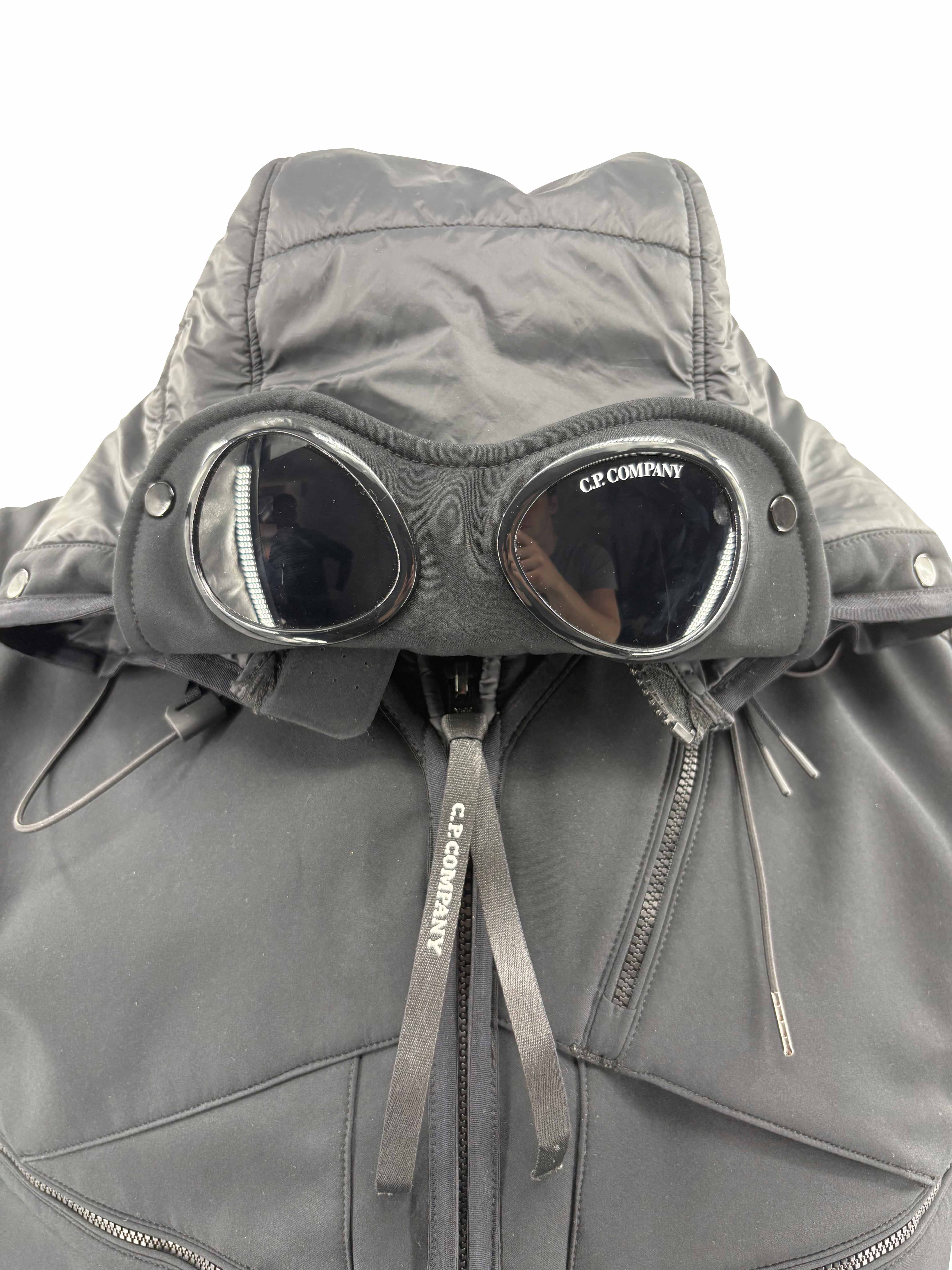 C.P. Company Shell-R Padded Down Goggle Gilet - Black C.P. Company