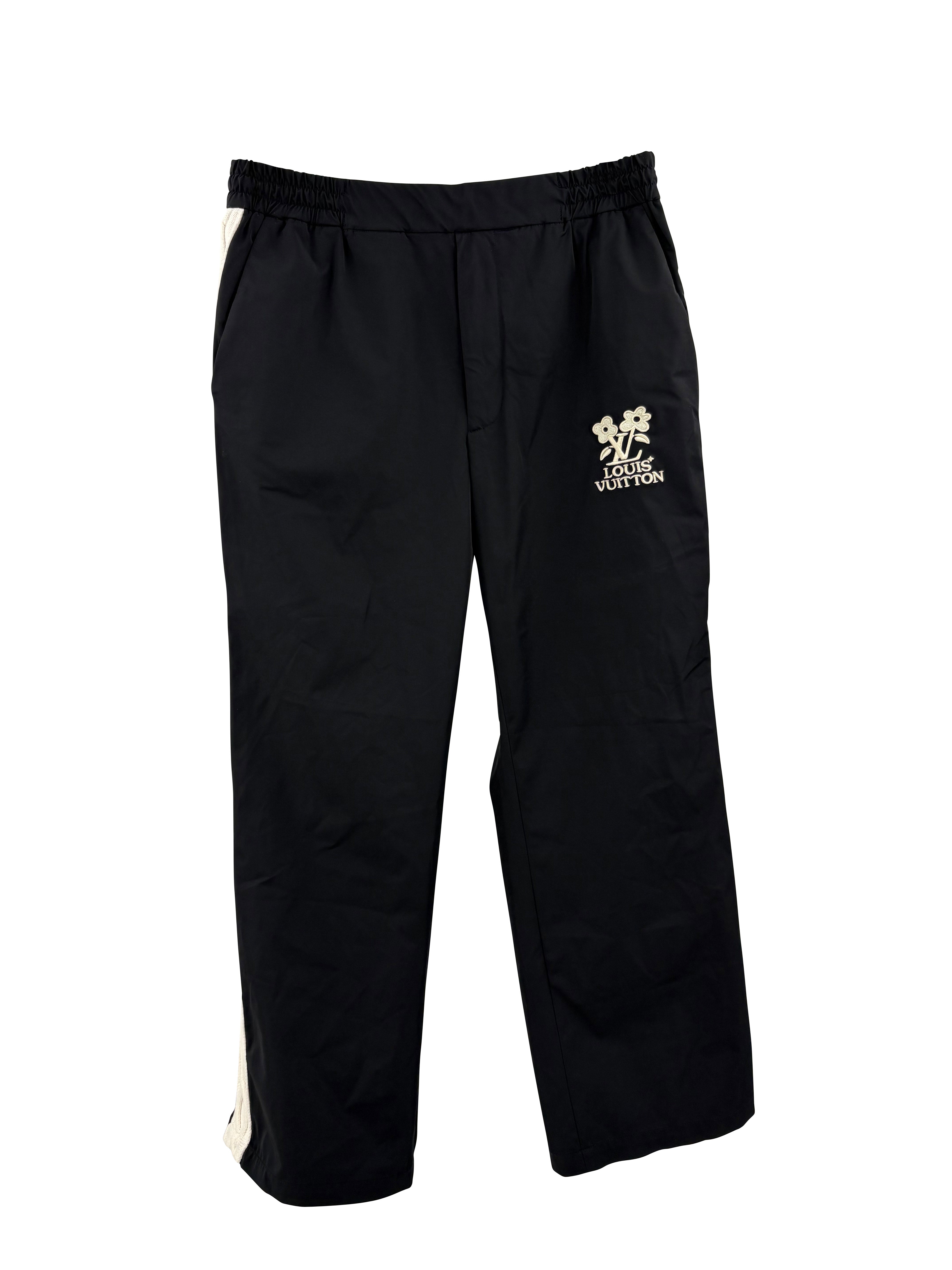 Louis Vuitton x Tyler The Creator Embroidered Technical Track Trousers - Black (Unused) Louis Vuitton