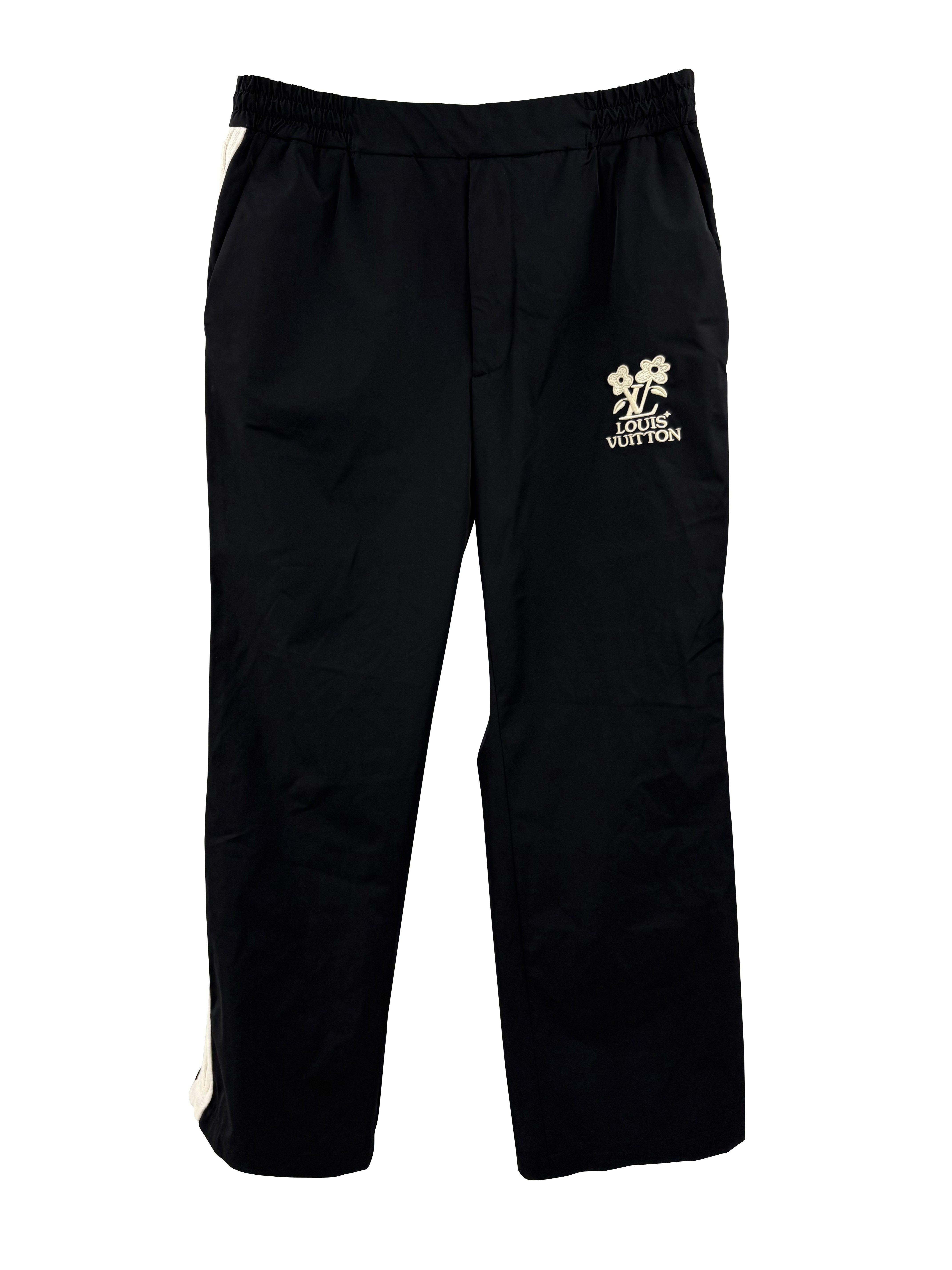 Louis Vuitton x Tyler The Creator Embroidered Technical Track Trousers - Black (Unused) Louis Vuitton