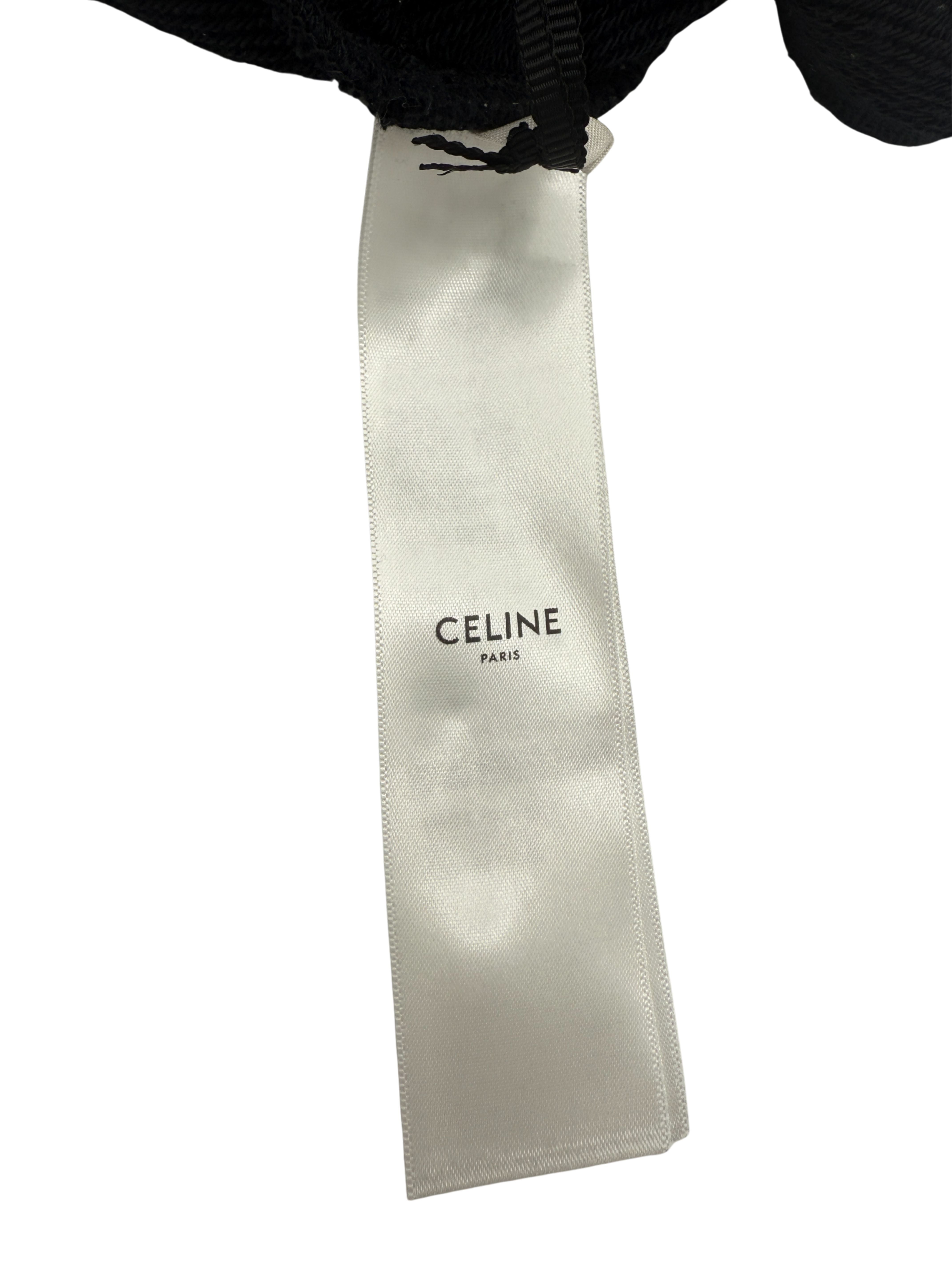 Celine Homme Logo Cotton Joggers - Black