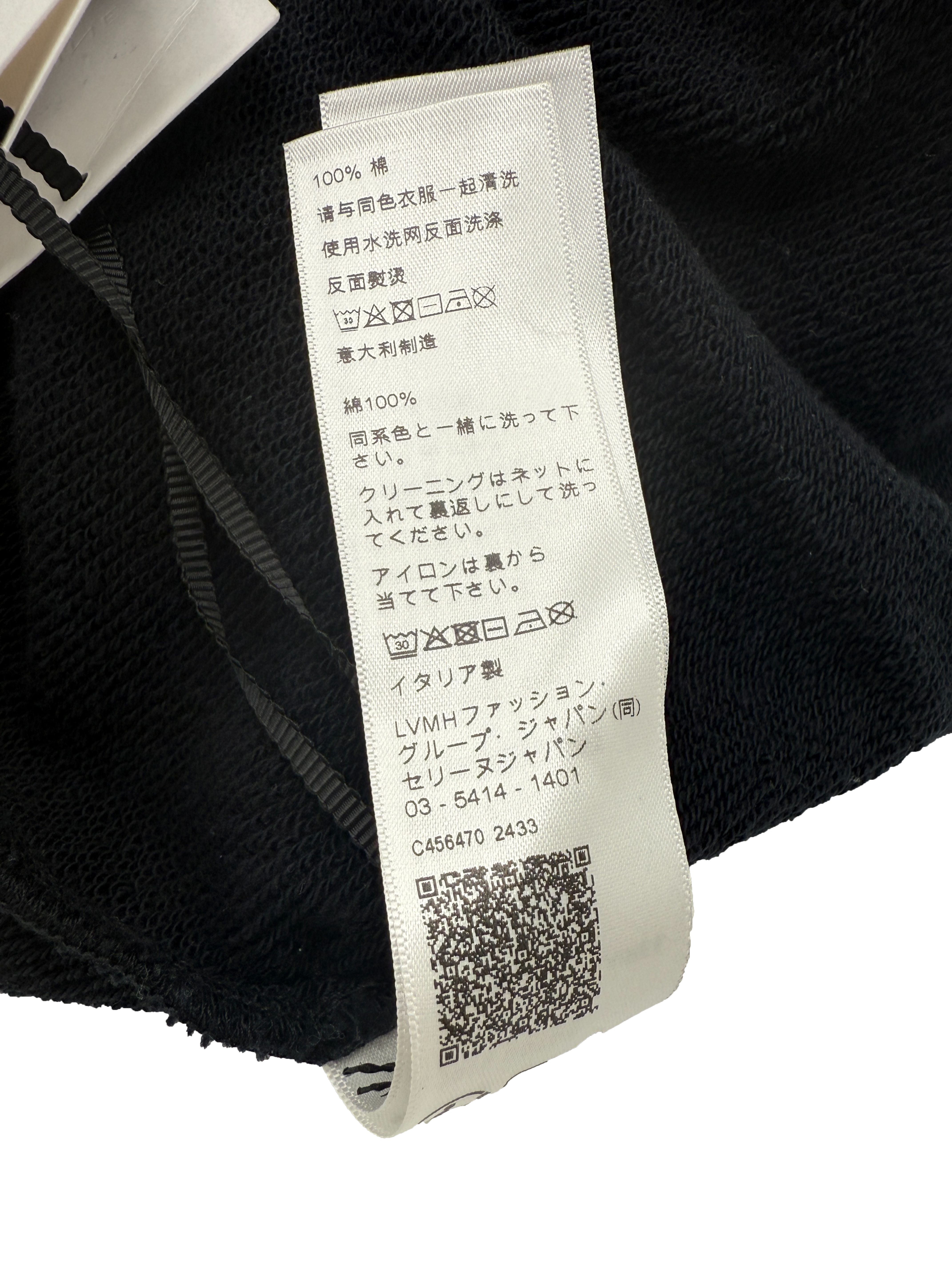 Celine Homme Logo Cotton Joggers - Black