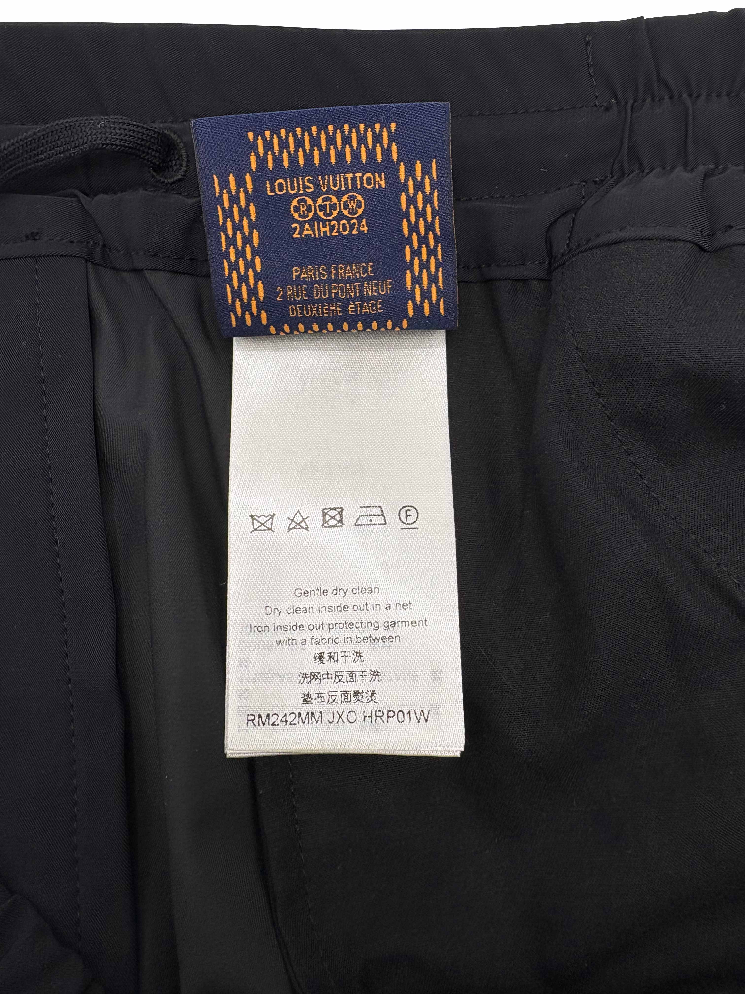Louis Vuitton x Tyler The Creator Embroidered Technical Track Trousers - Black (Unused) Louis Vuitton