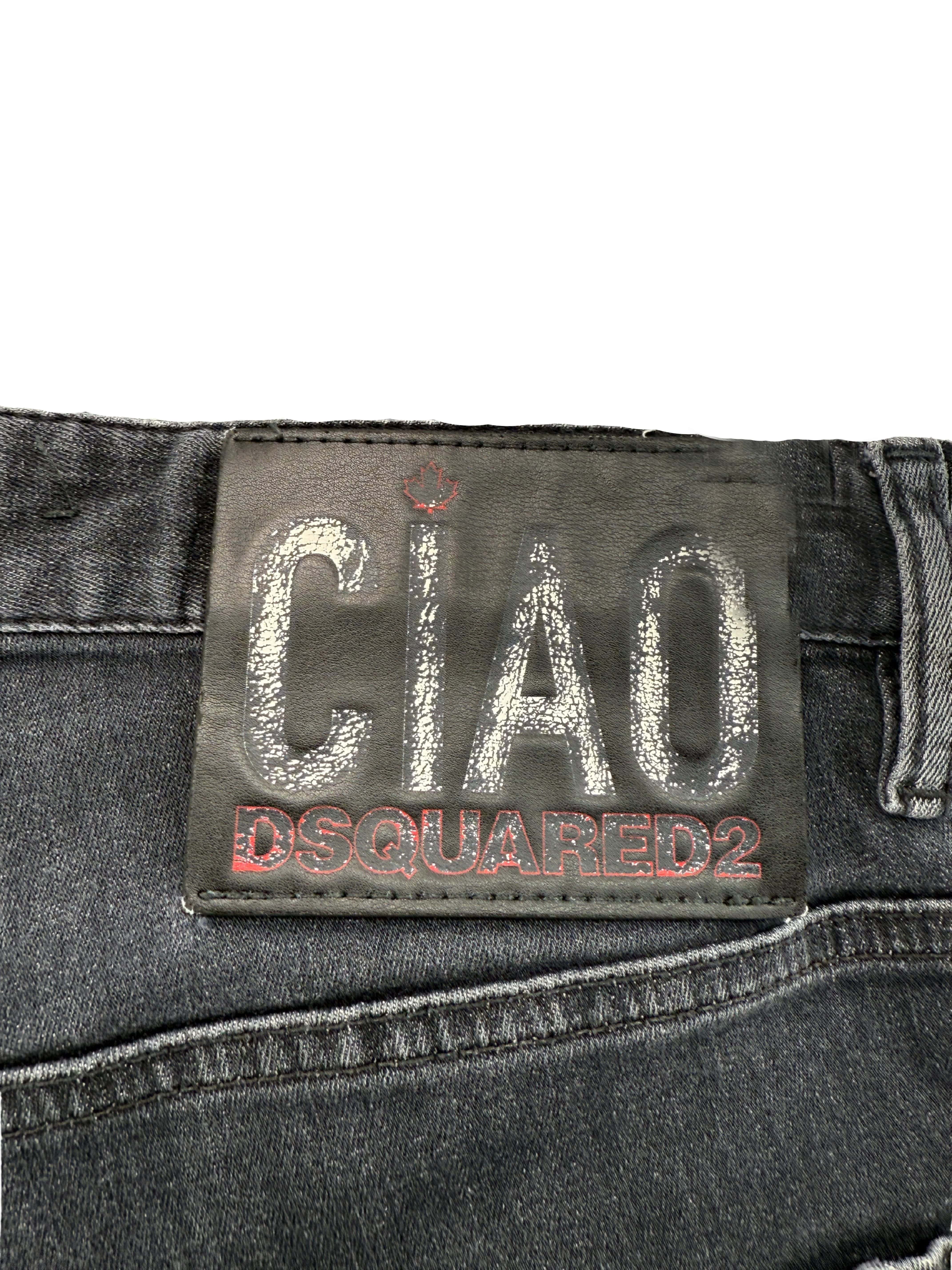 Dsquared2 D2 Patch Skater Jeans - Black