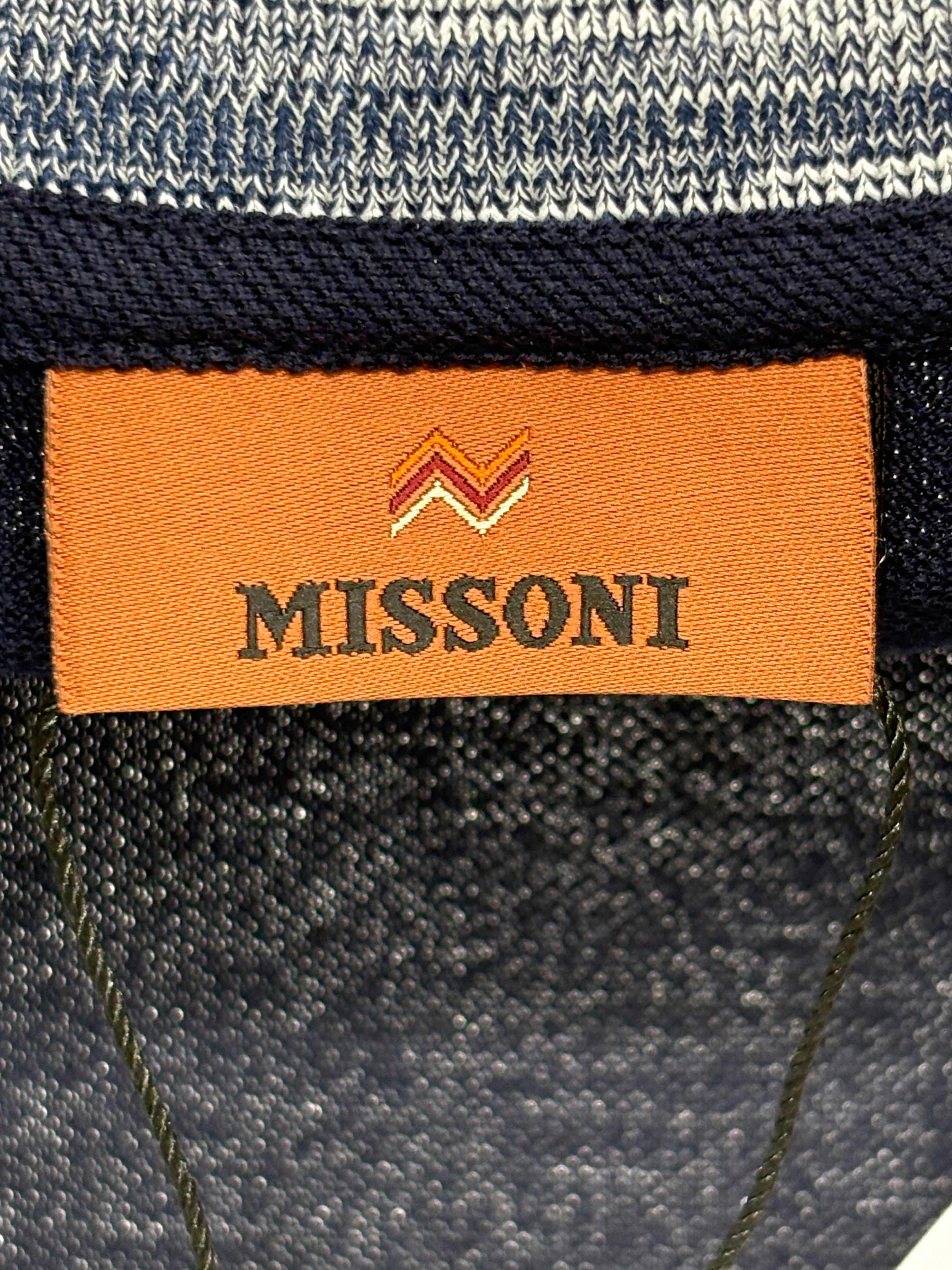 Missoni Space-Dye Polo Shirt - Navy (Unused) Missoni