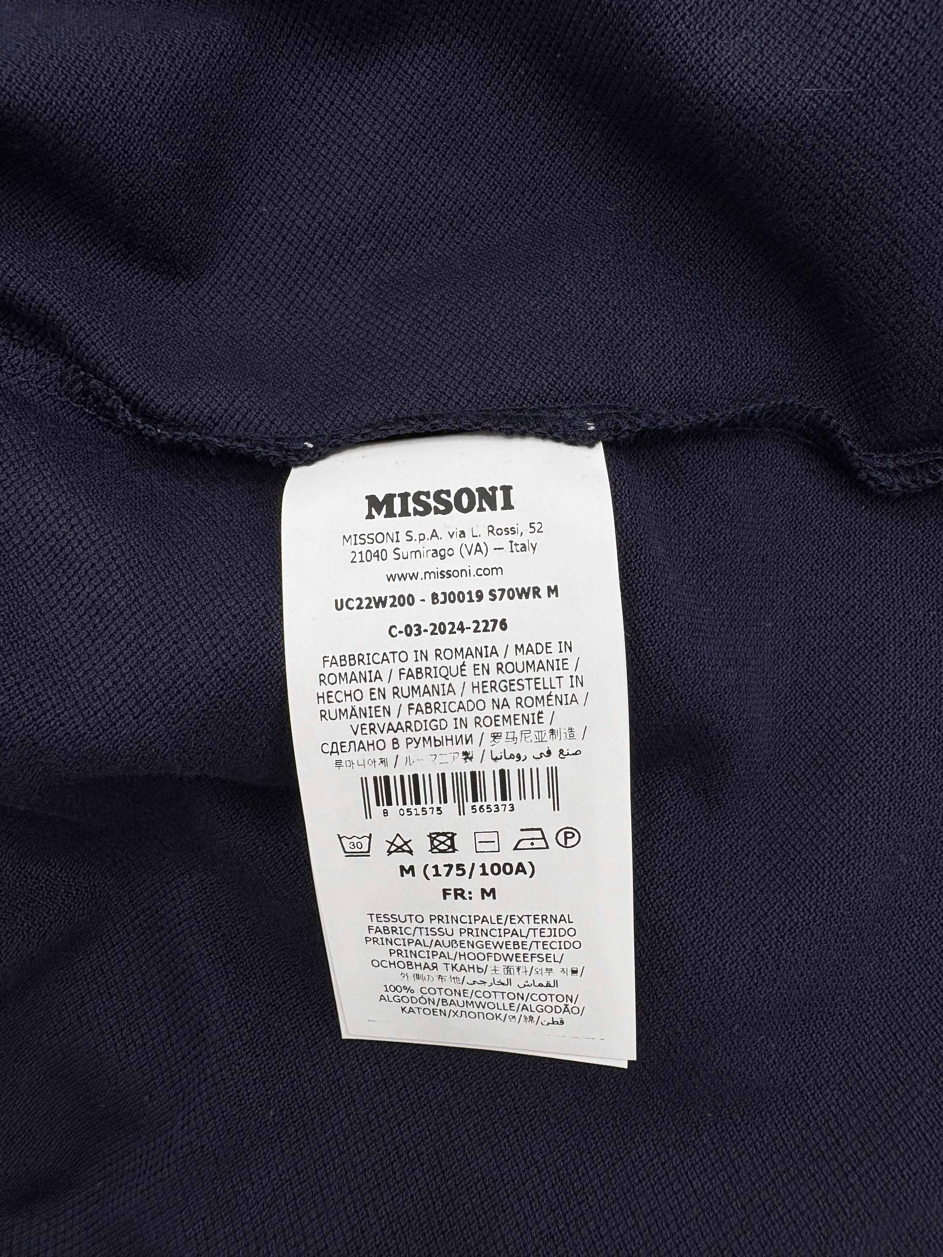 Missoni Space-Dye Polo Shirt - Navy (Unused) Missoni