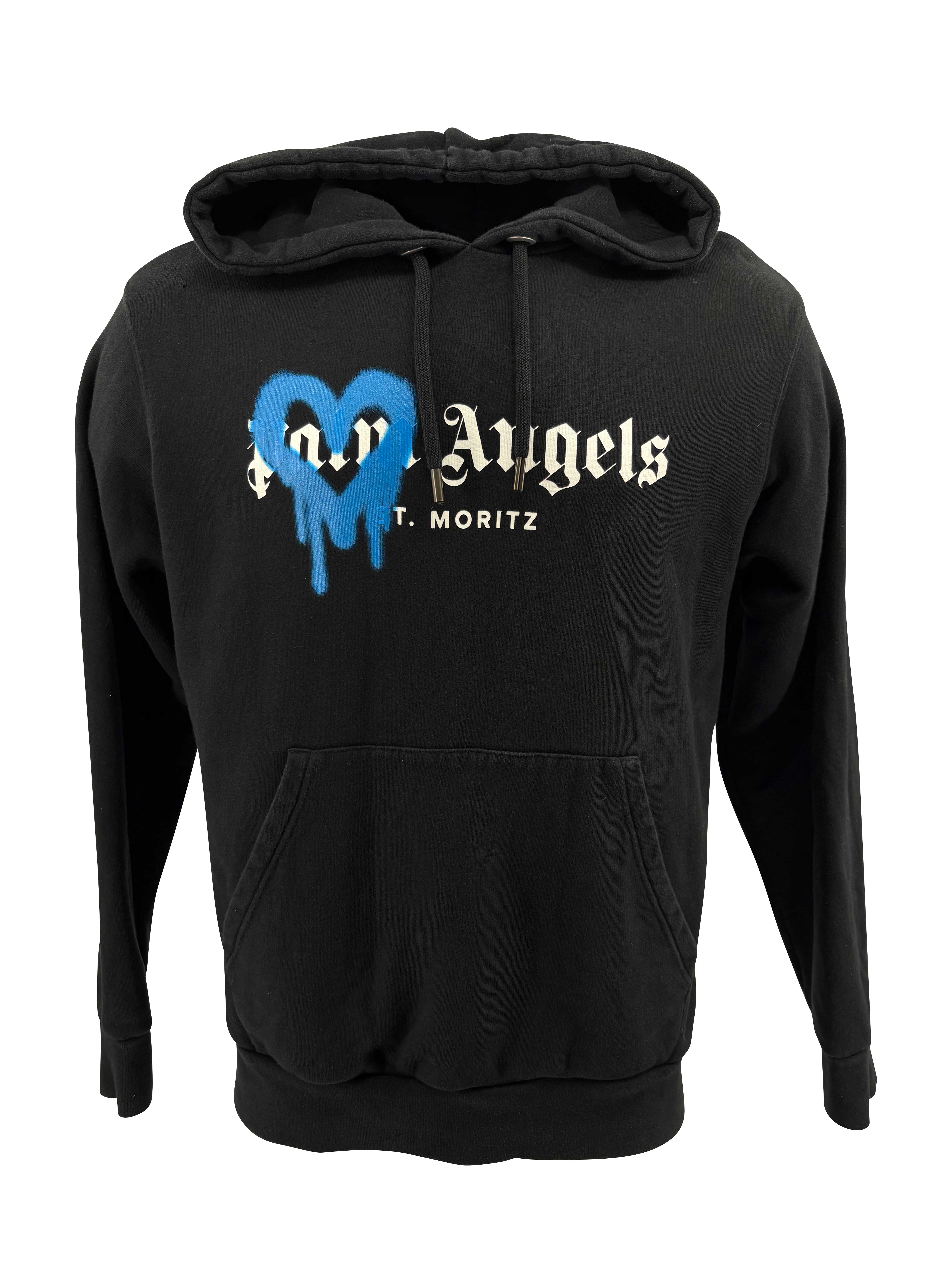 Palm Angels Spray Milano Hoodie - Black Palm Angels
