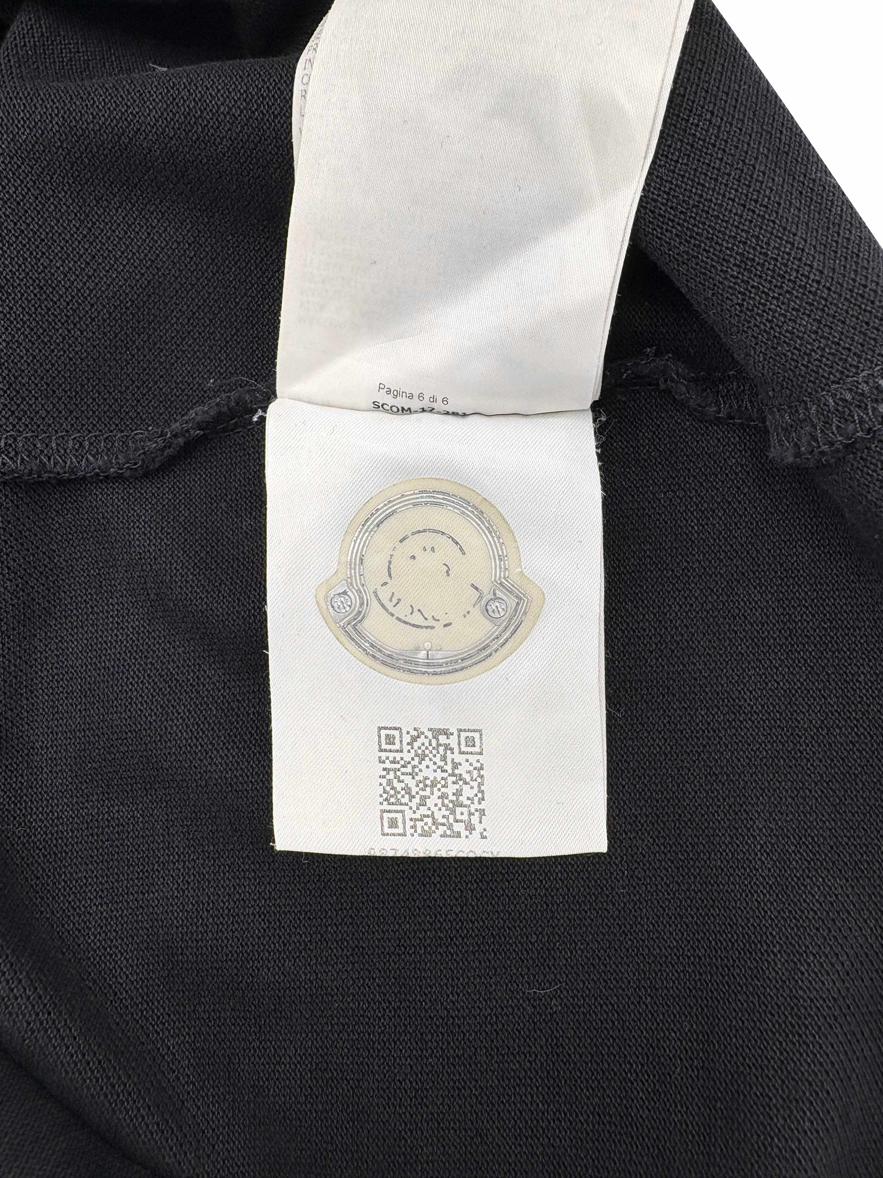 Moncler Maglia Manica Lunga Long Sleeved Polo Shirt - Black Moncler