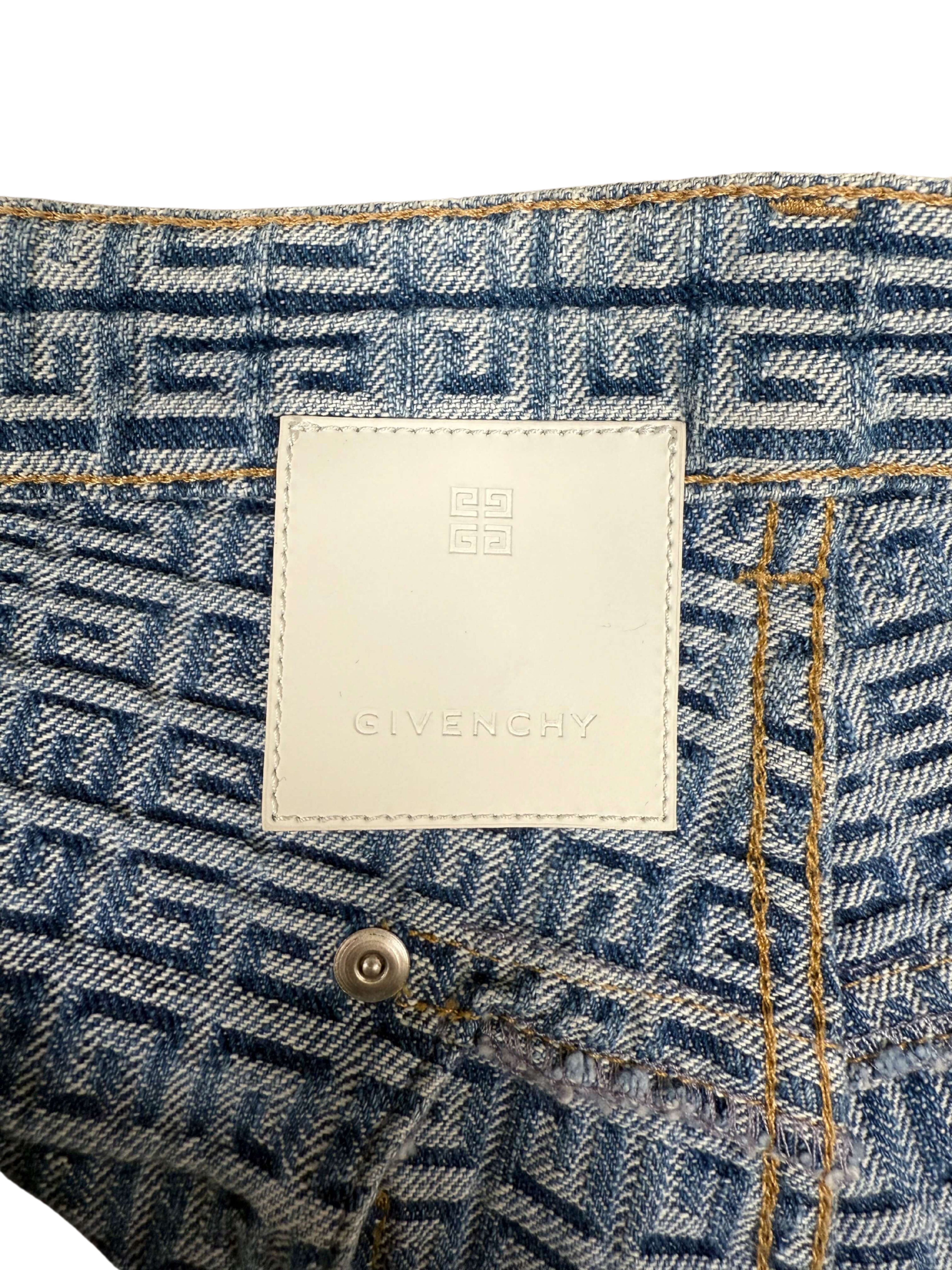 Givenchy 4G Straight Legged Jeans - Blue Denim (Unused) Givenchy