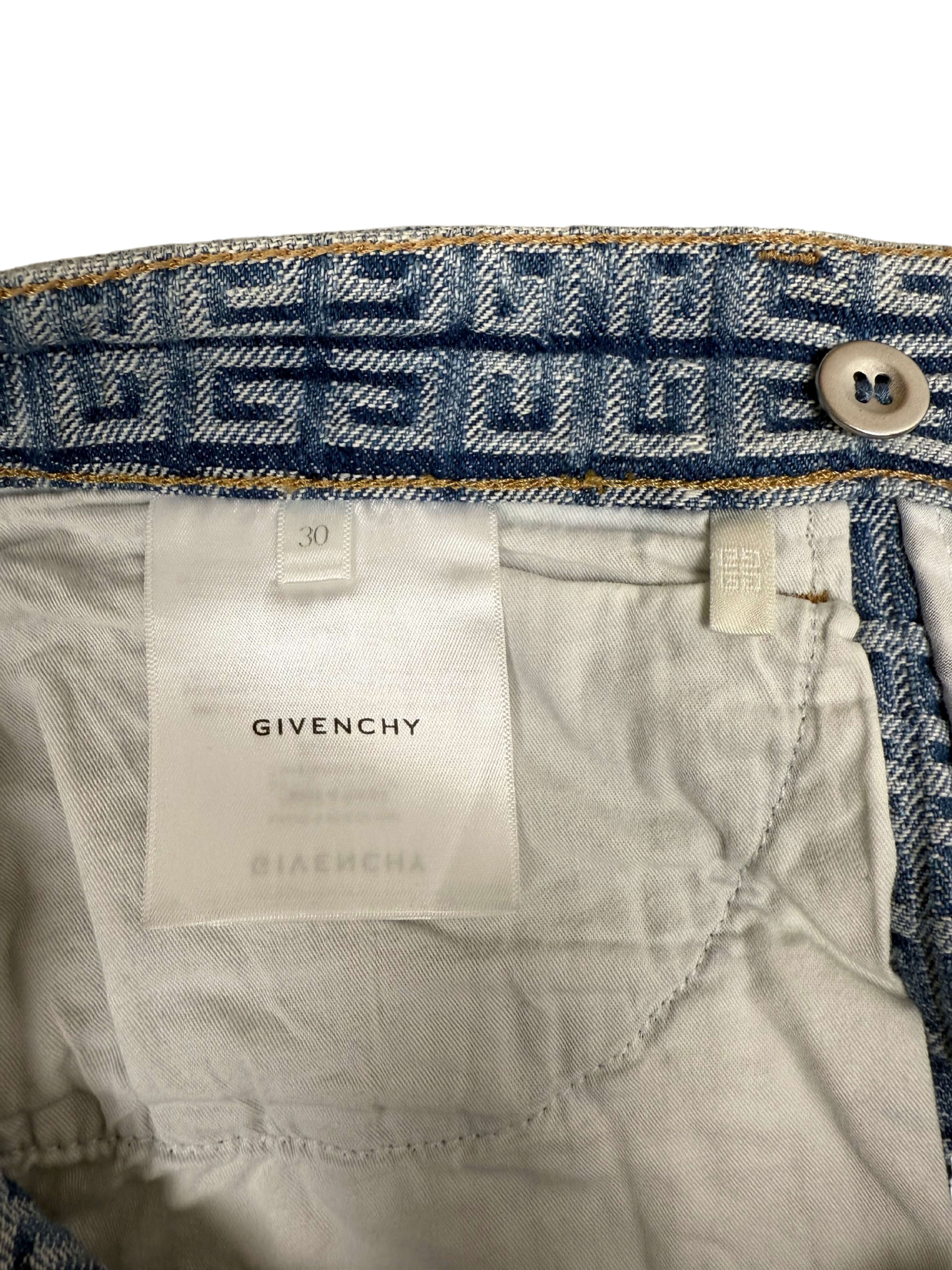 Givenchy 4G Straight Legged Jeans - Blue Denim (Unused) Givenchy