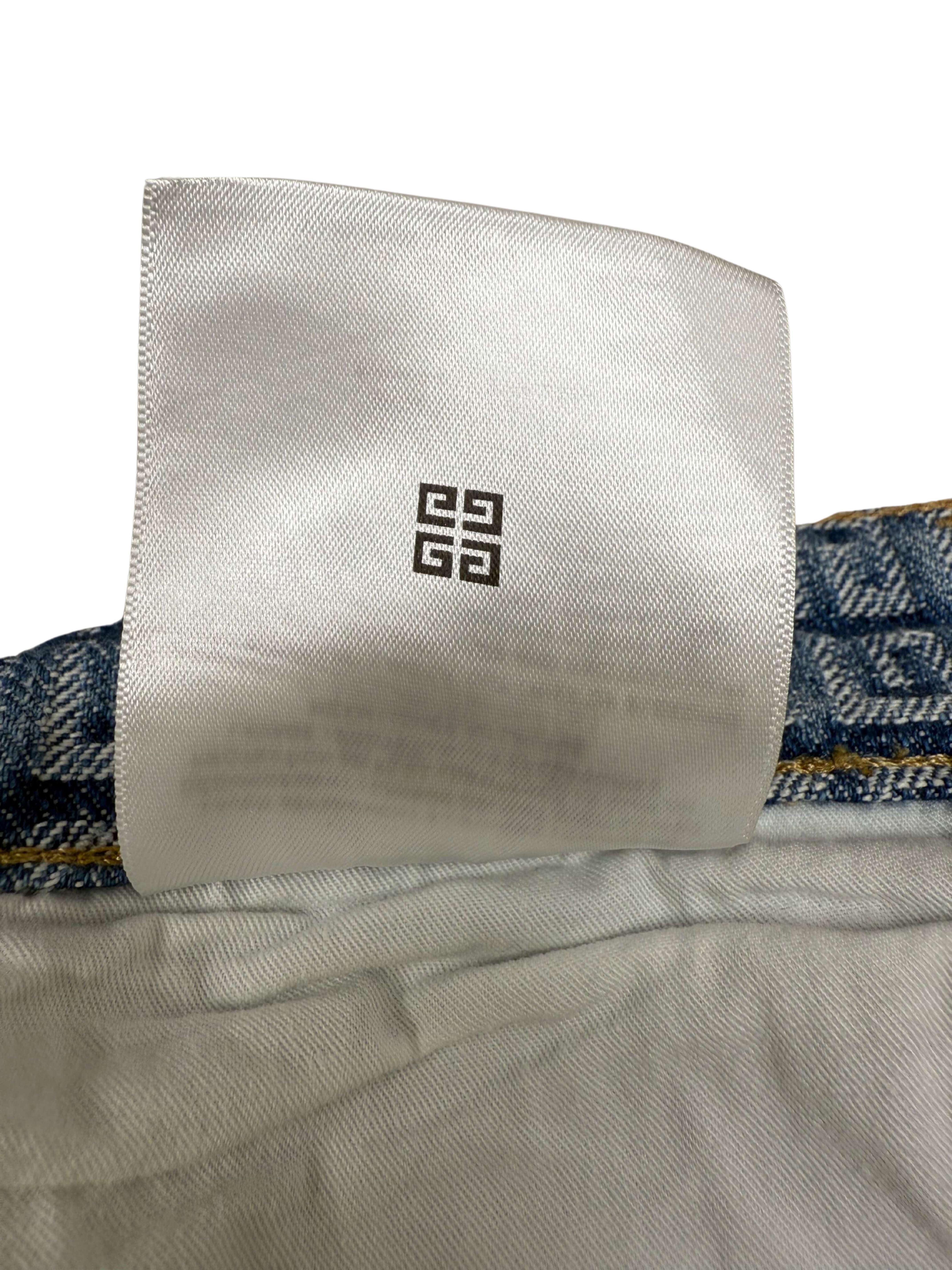 Givenchy 4G Straight Legged Jeans - Blue Denim (Unused) Givenchy