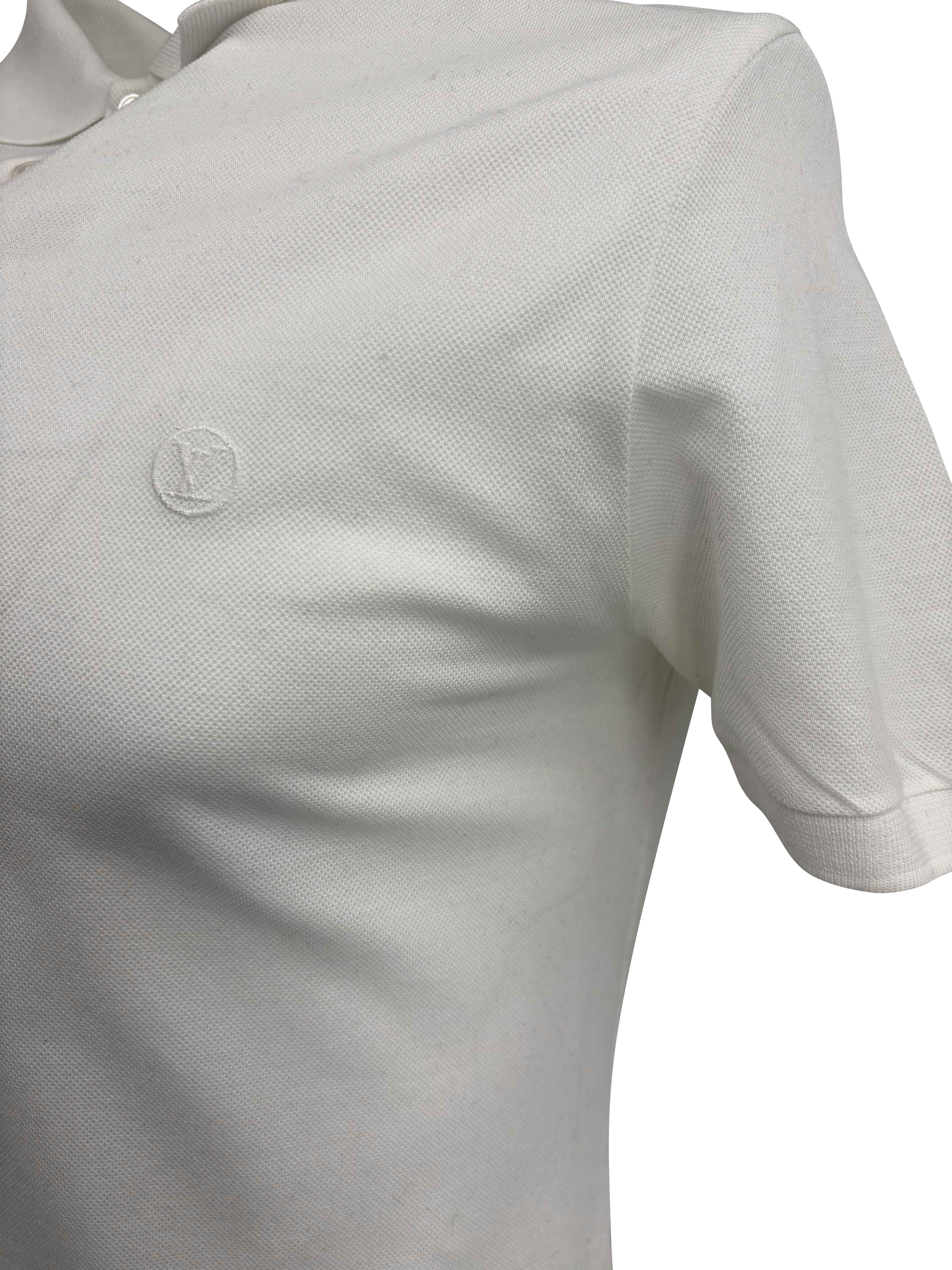 Louis Vuitton Embroidered Mini Logo Polo - White Louis Vuitton
