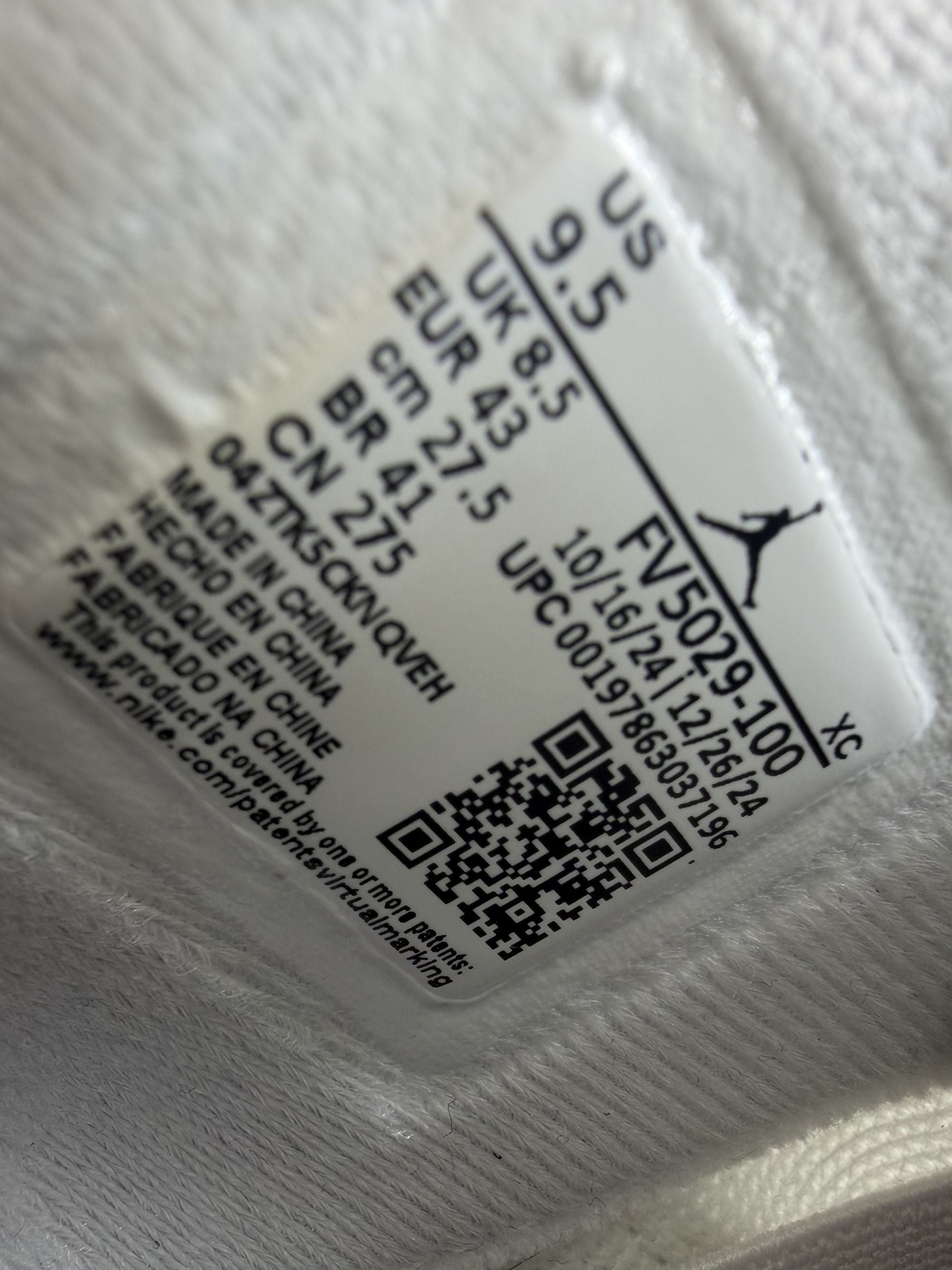 Nike Air Jordan 4 Retro White Cement (Unused) Nike