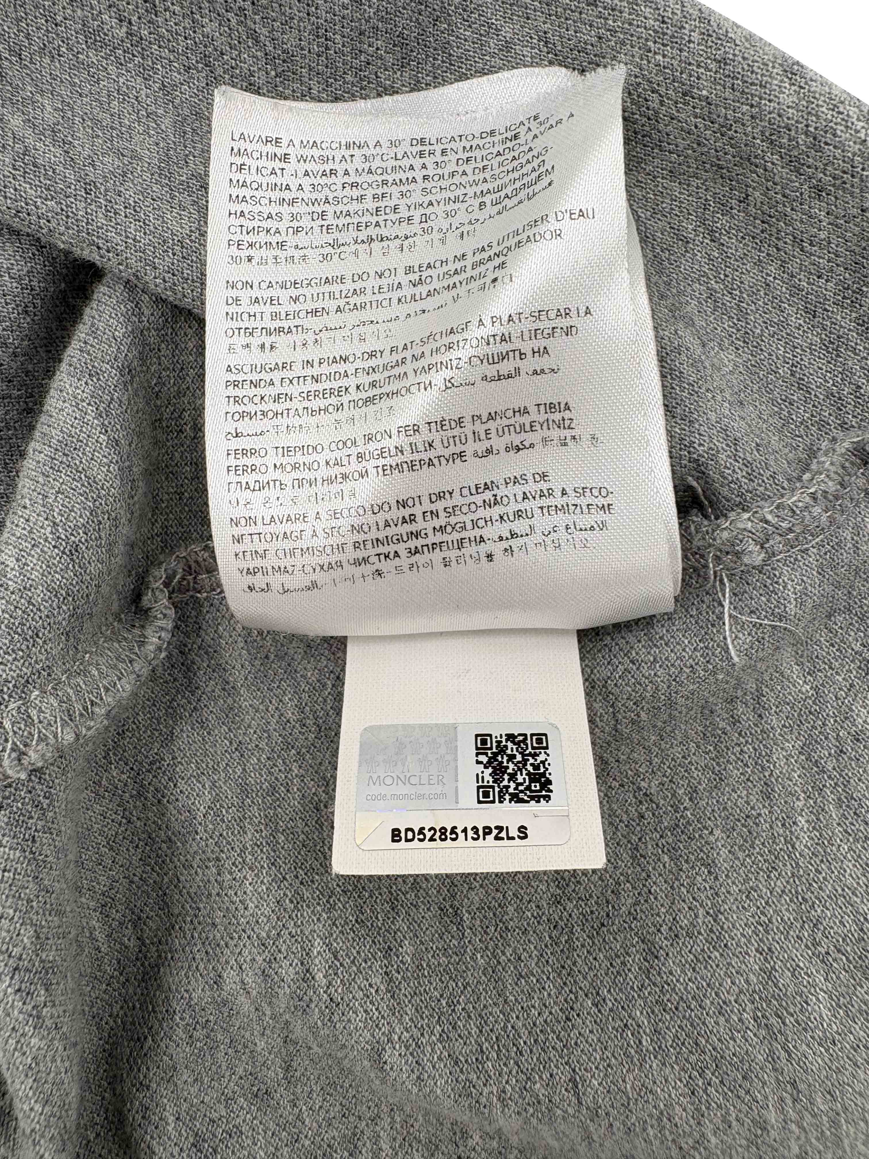 Moncler Maglia Logo Polo - Grey Moncler