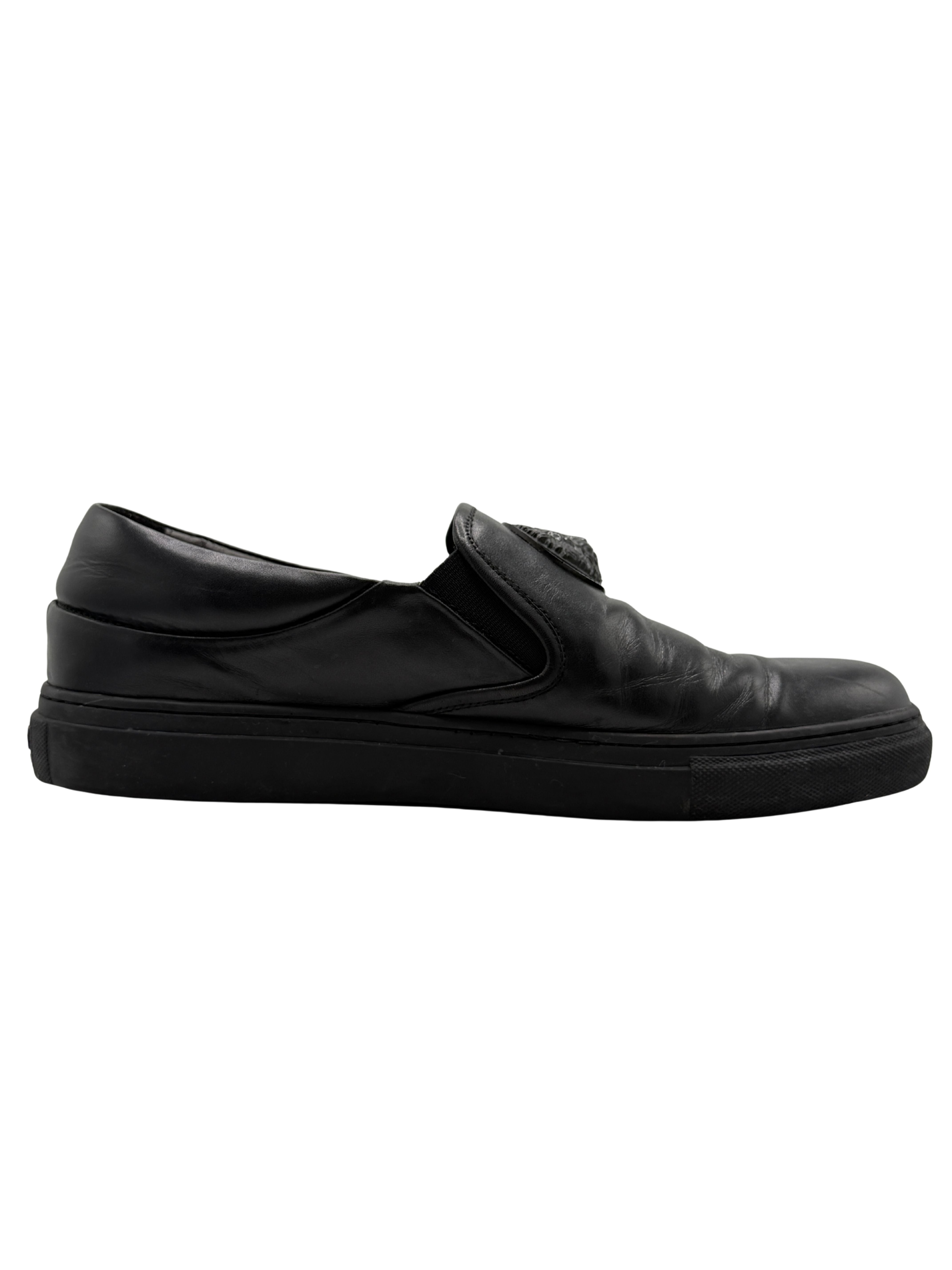 Versace Versus Leather Slip-on Trainer - Black