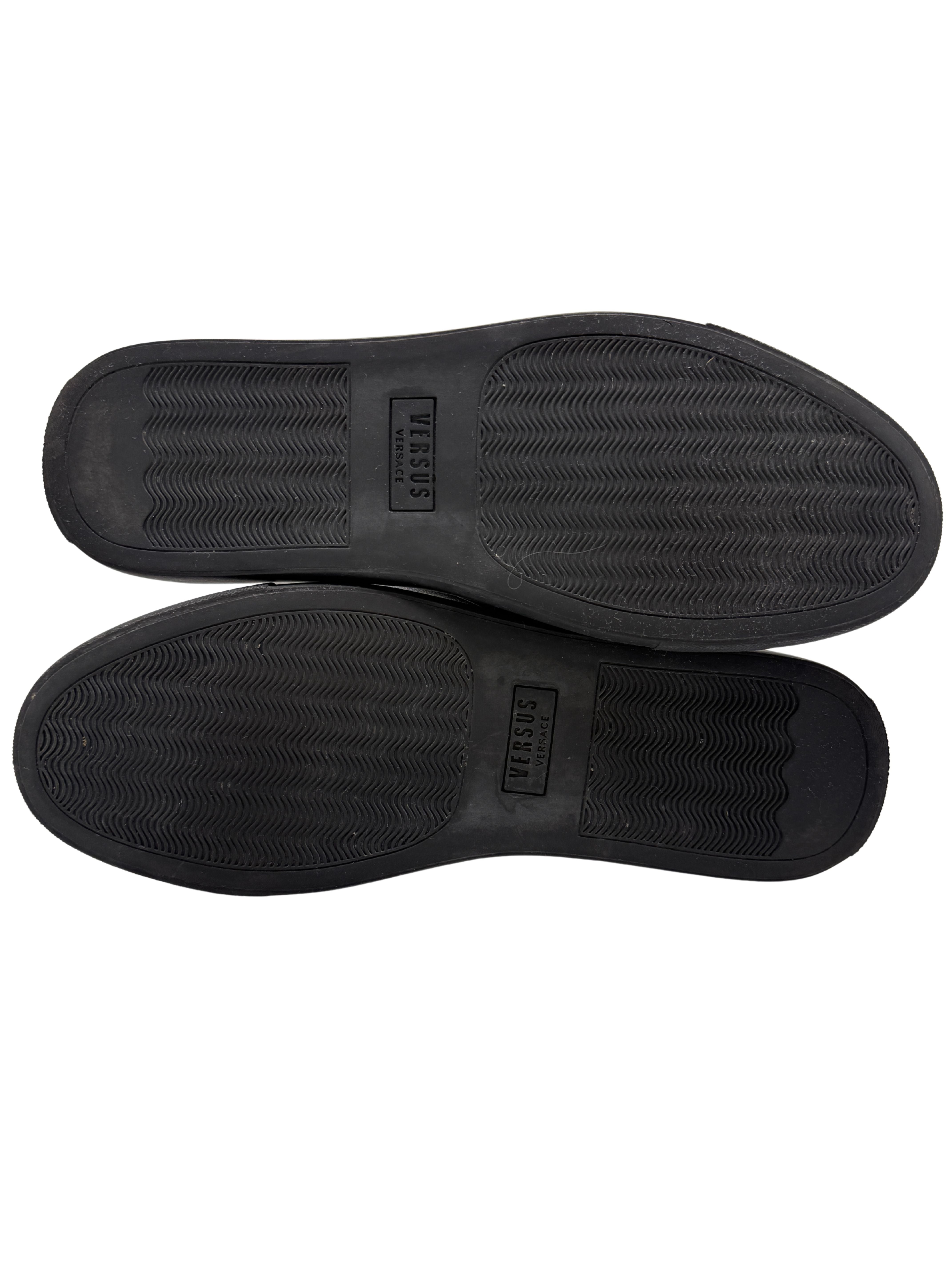 Versace Versus Leather Slip-on Trainer - Black