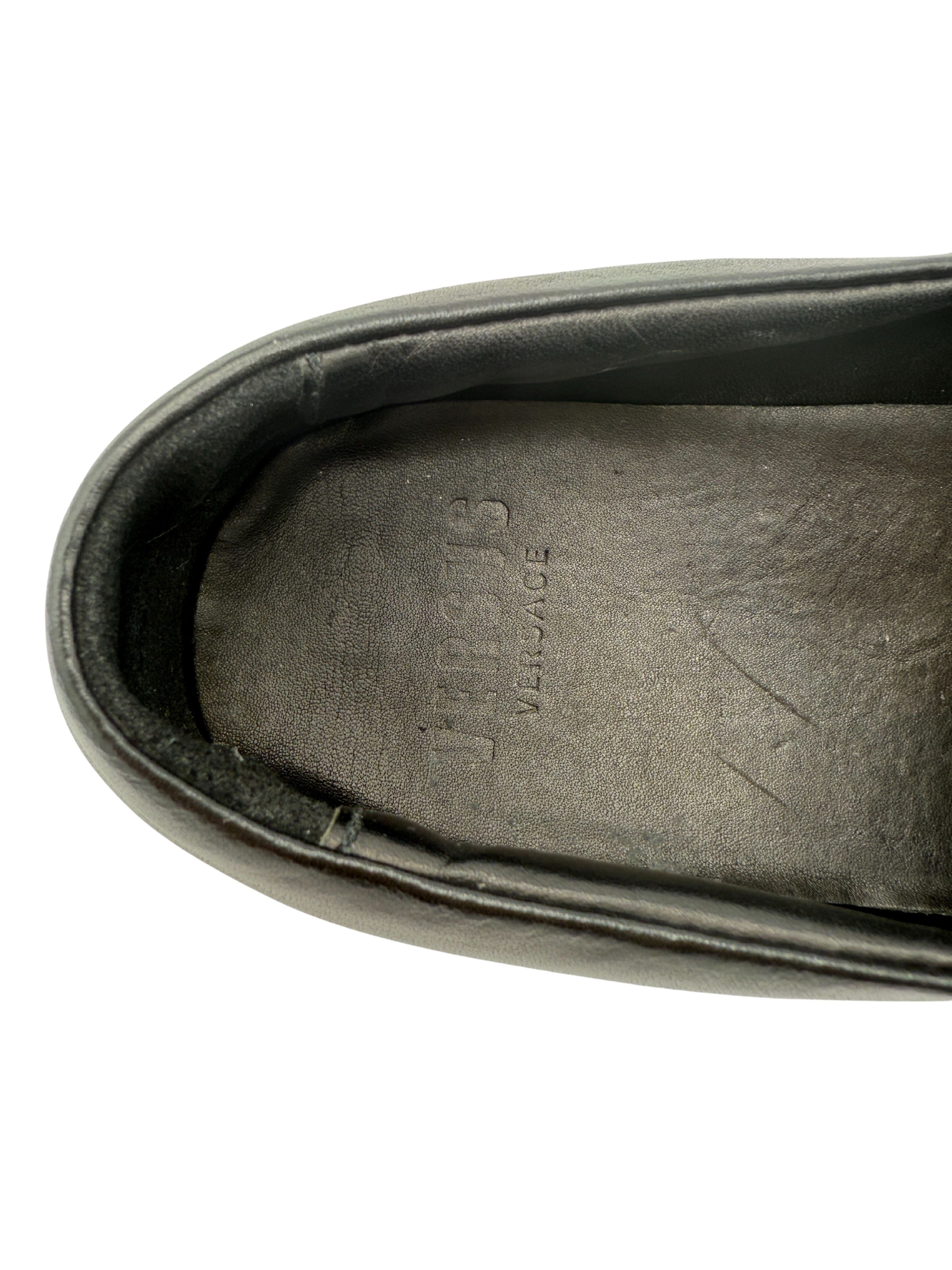 Versace Versus Leather Slip-on Trainer - Black