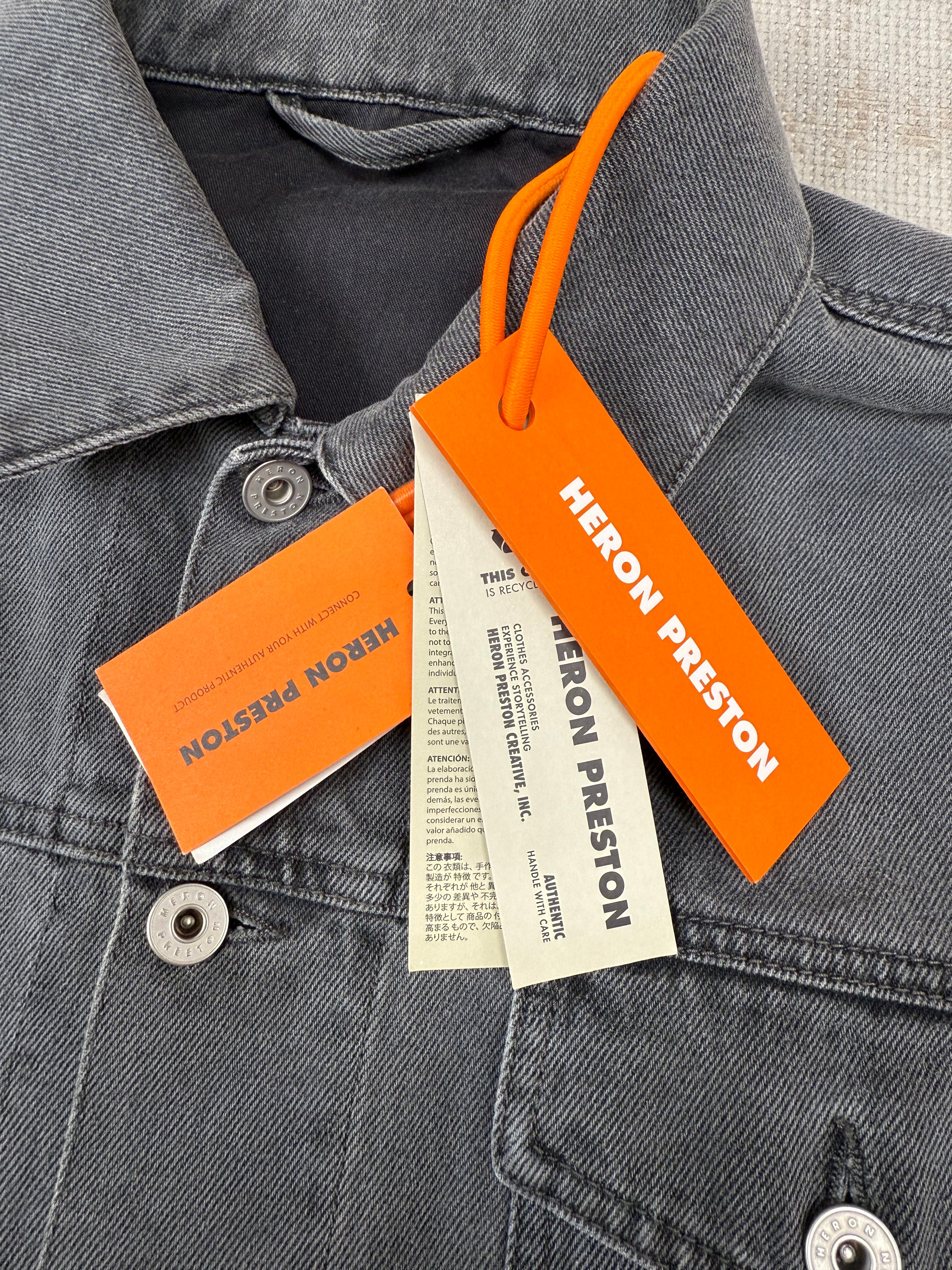 Heron Preston Denim Overshirt - Grey Heron Preston