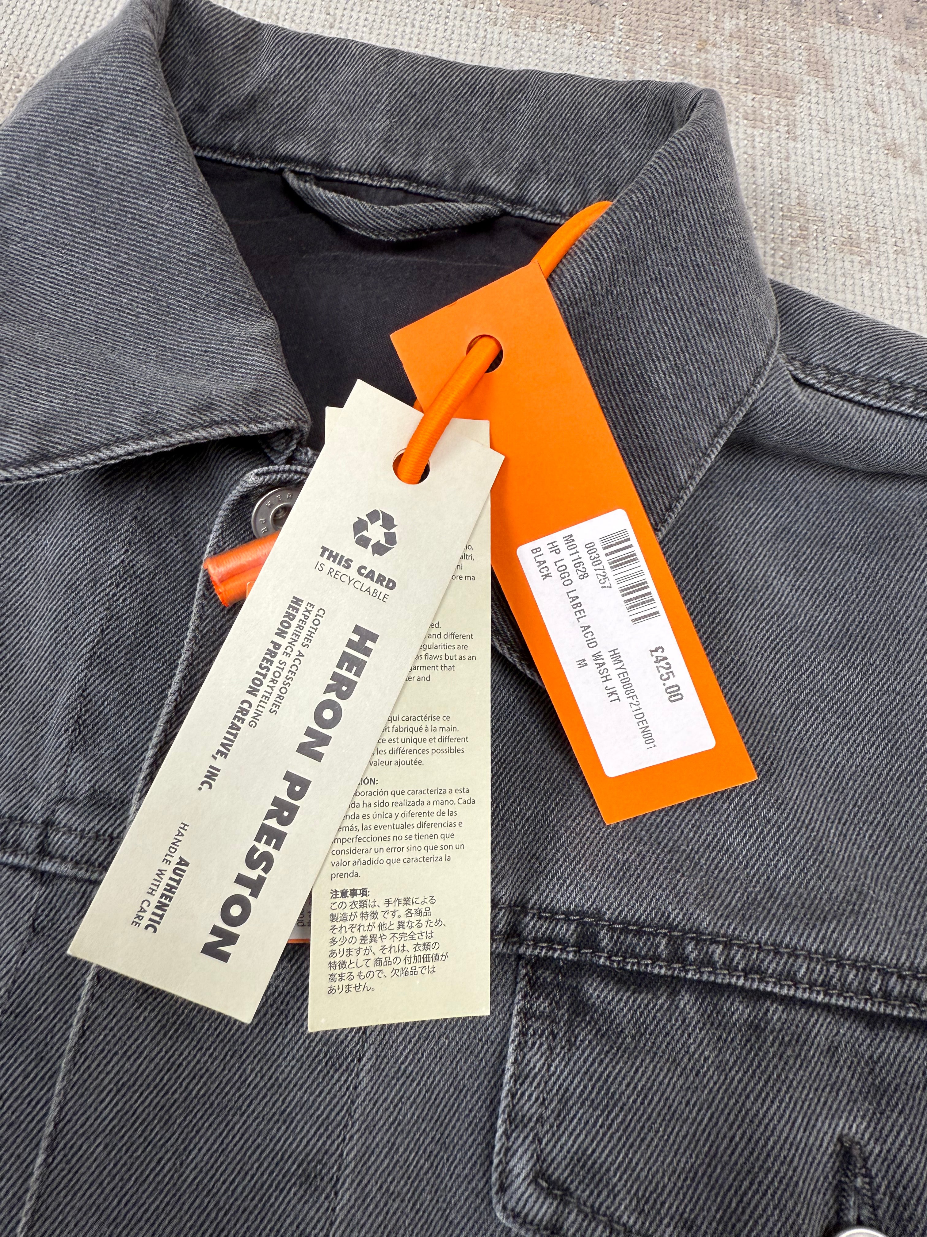 Heron Preston Denim Overshirt - Grey Heron Preston