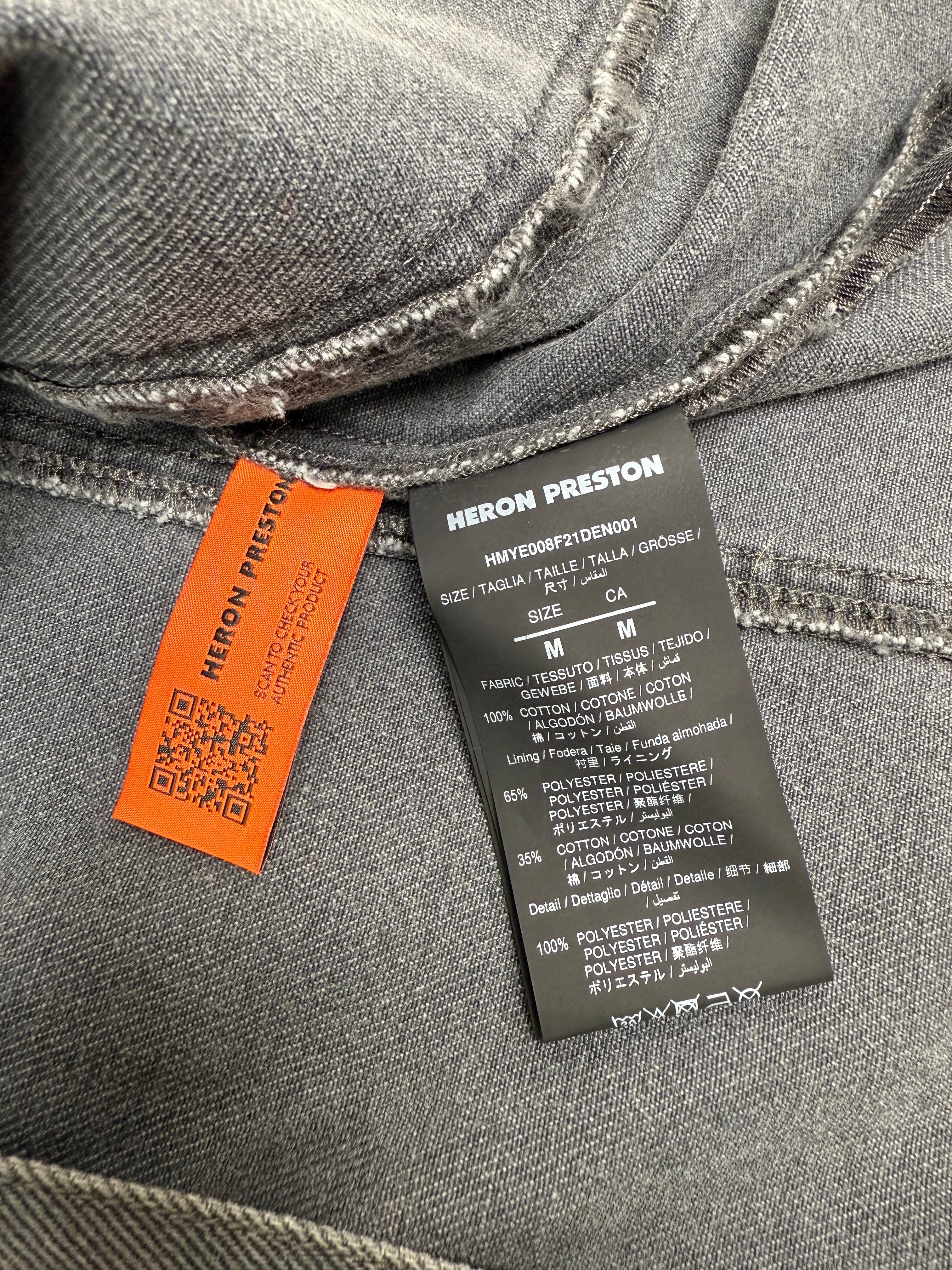 Heron Preston Denim Overshirt - Grey Heron Preston