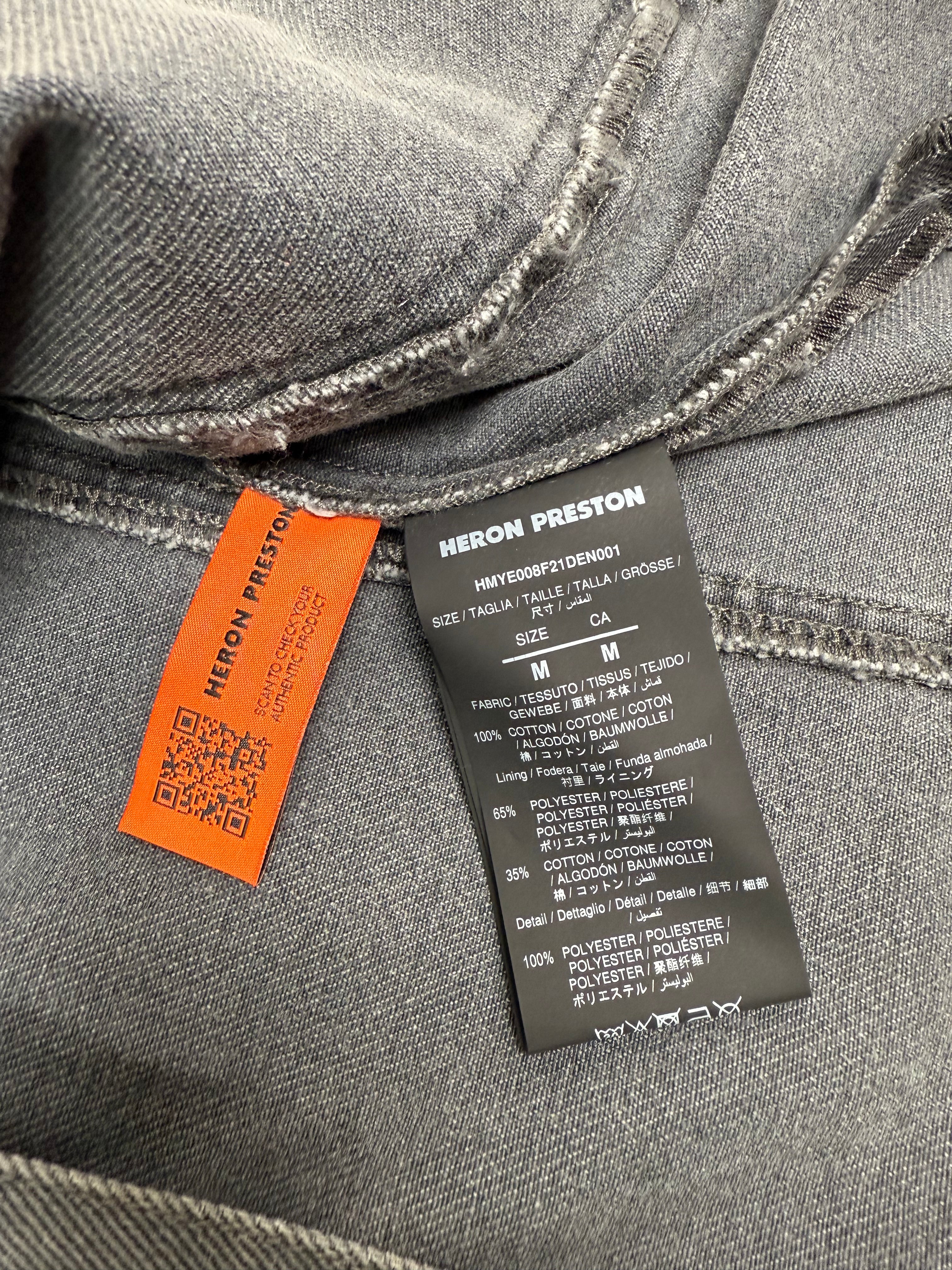 Heron Preston Denim Overshirt - Grey Heron Preston