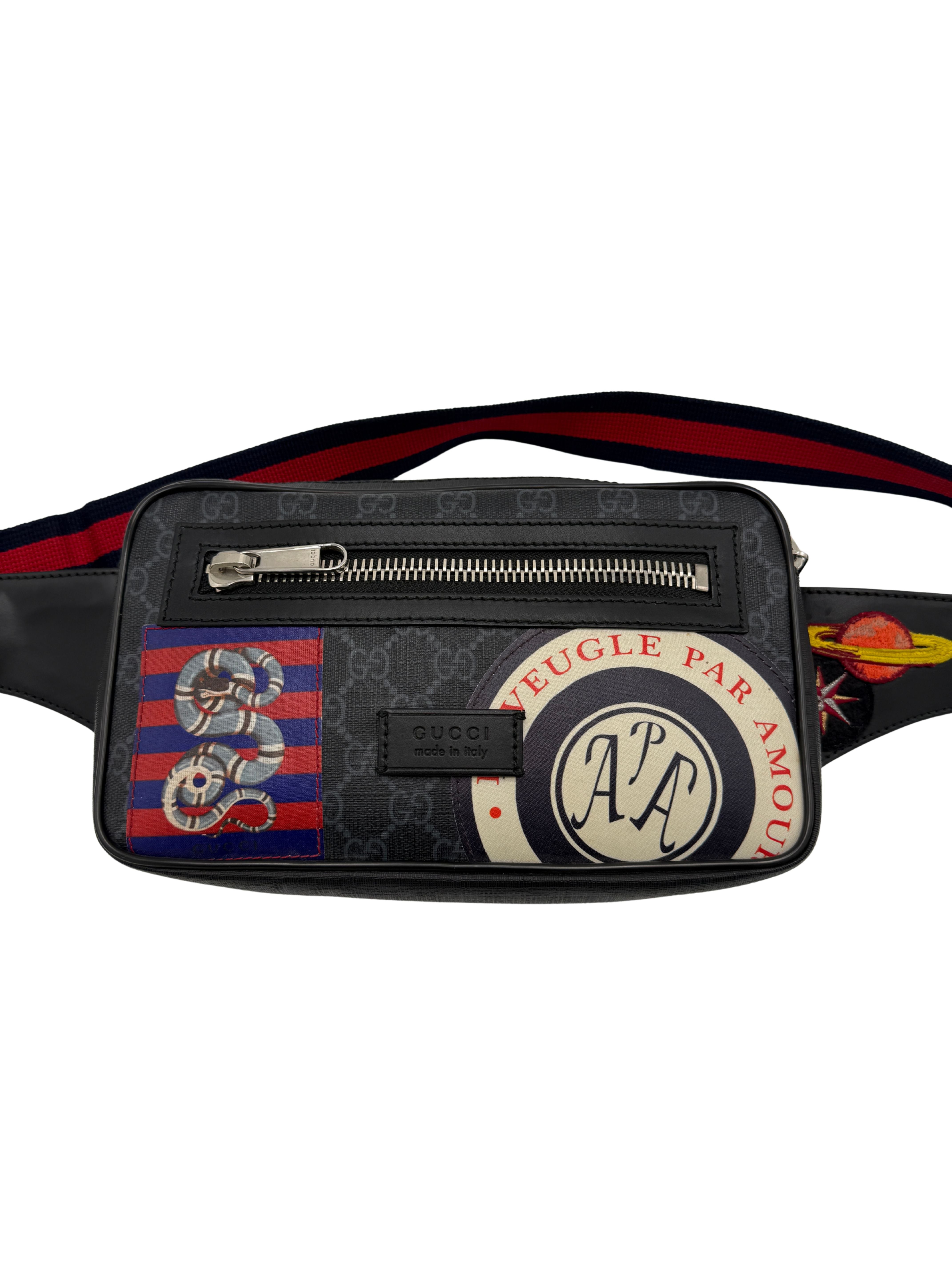 Gucci GG Supreme Night Courier Belt Bag - Grey Gucci