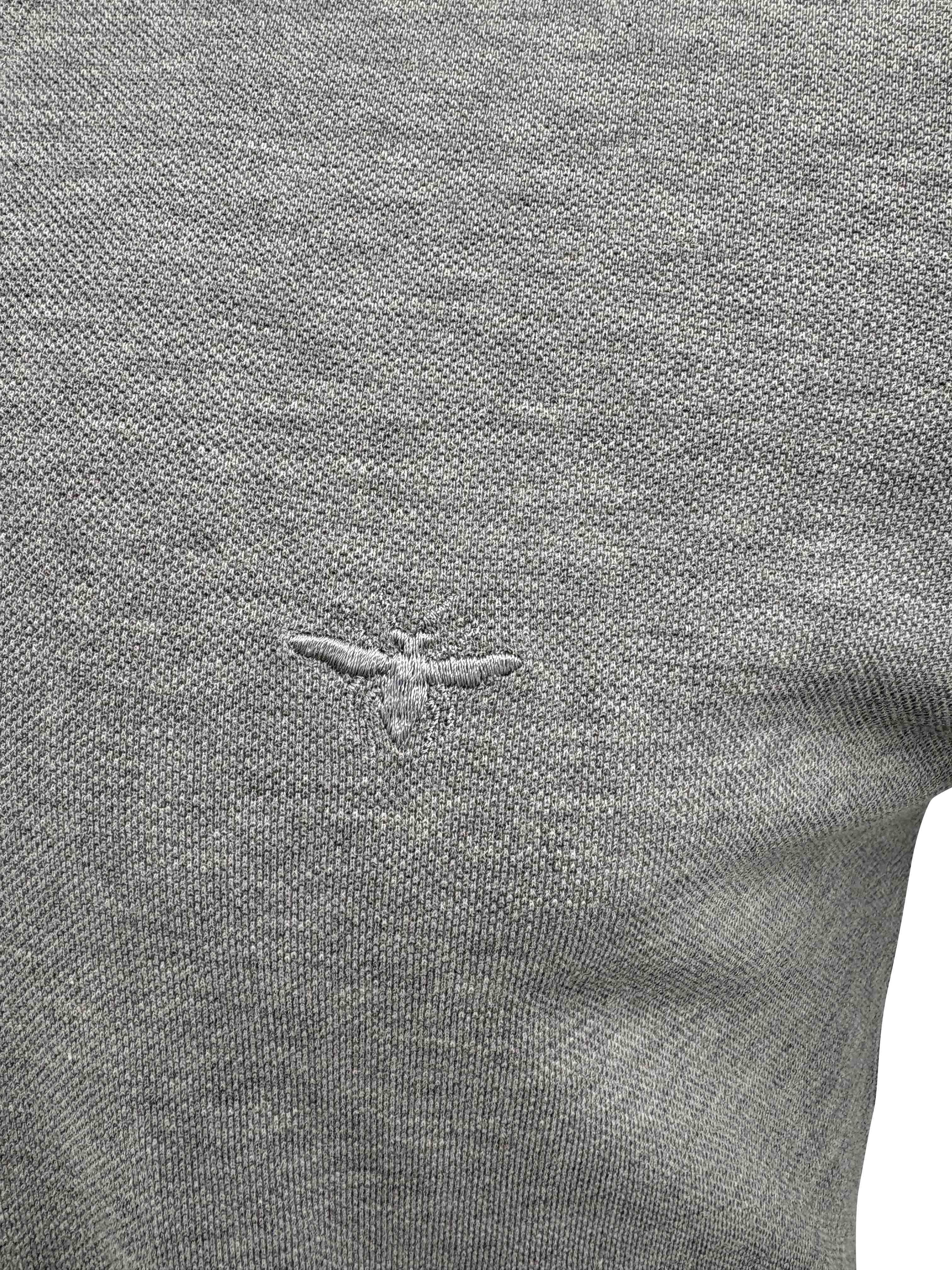 Dior Bee Long Sleeve Polo - Grey Dior