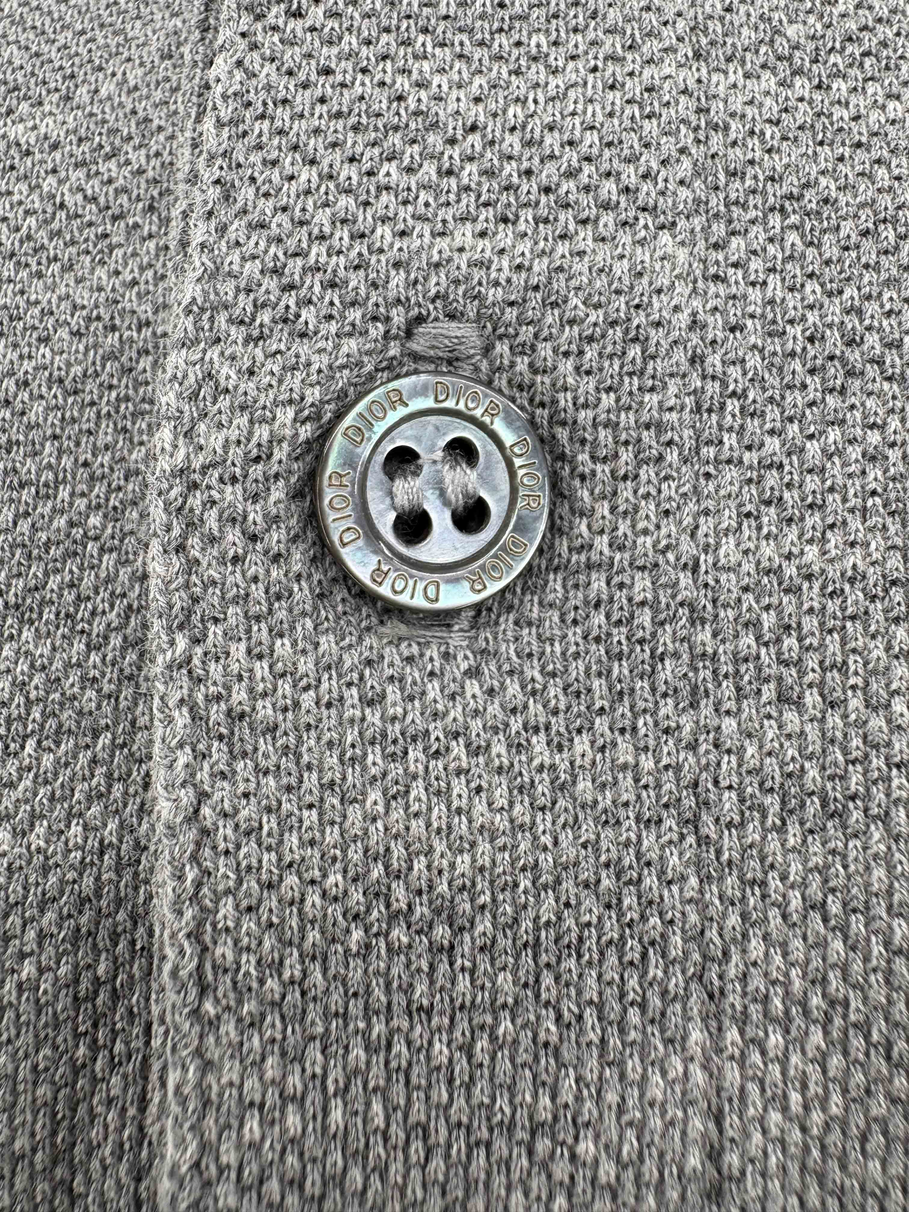 Dior Bee Long Sleeve Polo - Grey Dior