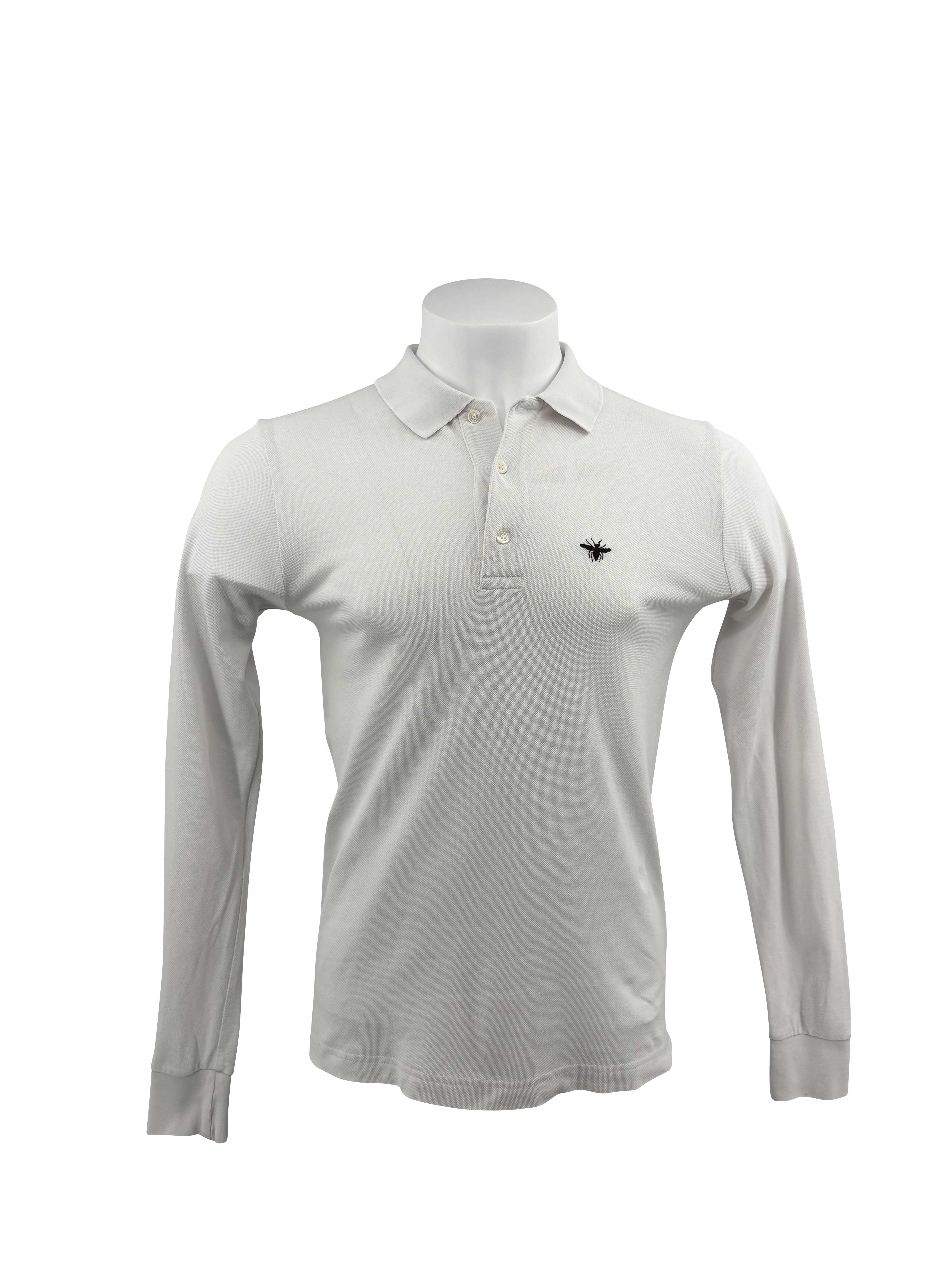 Dior Bee Long Sleeve Polo - White Dior