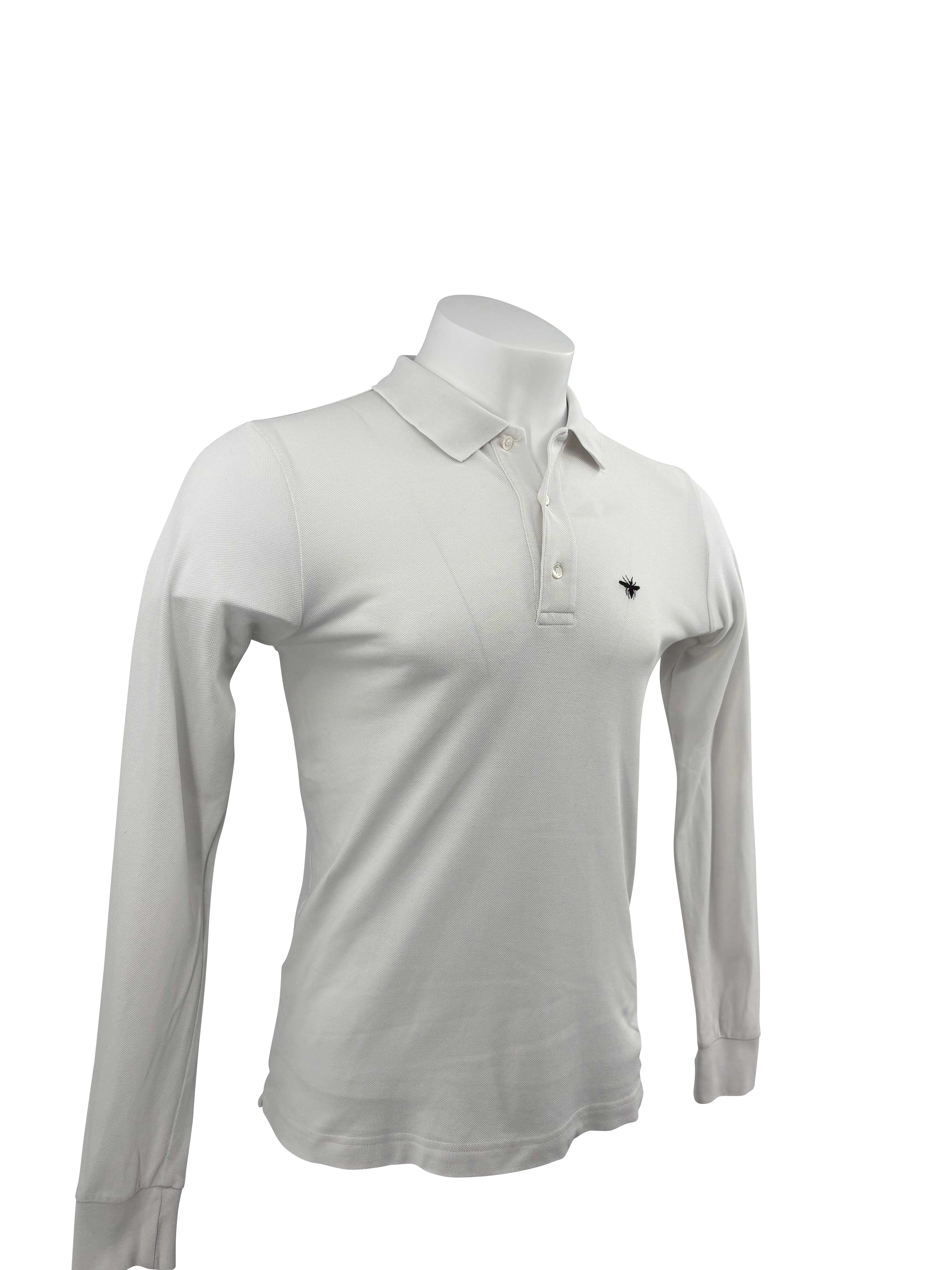 Dior Bee Long Sleeve Polo - White Dior