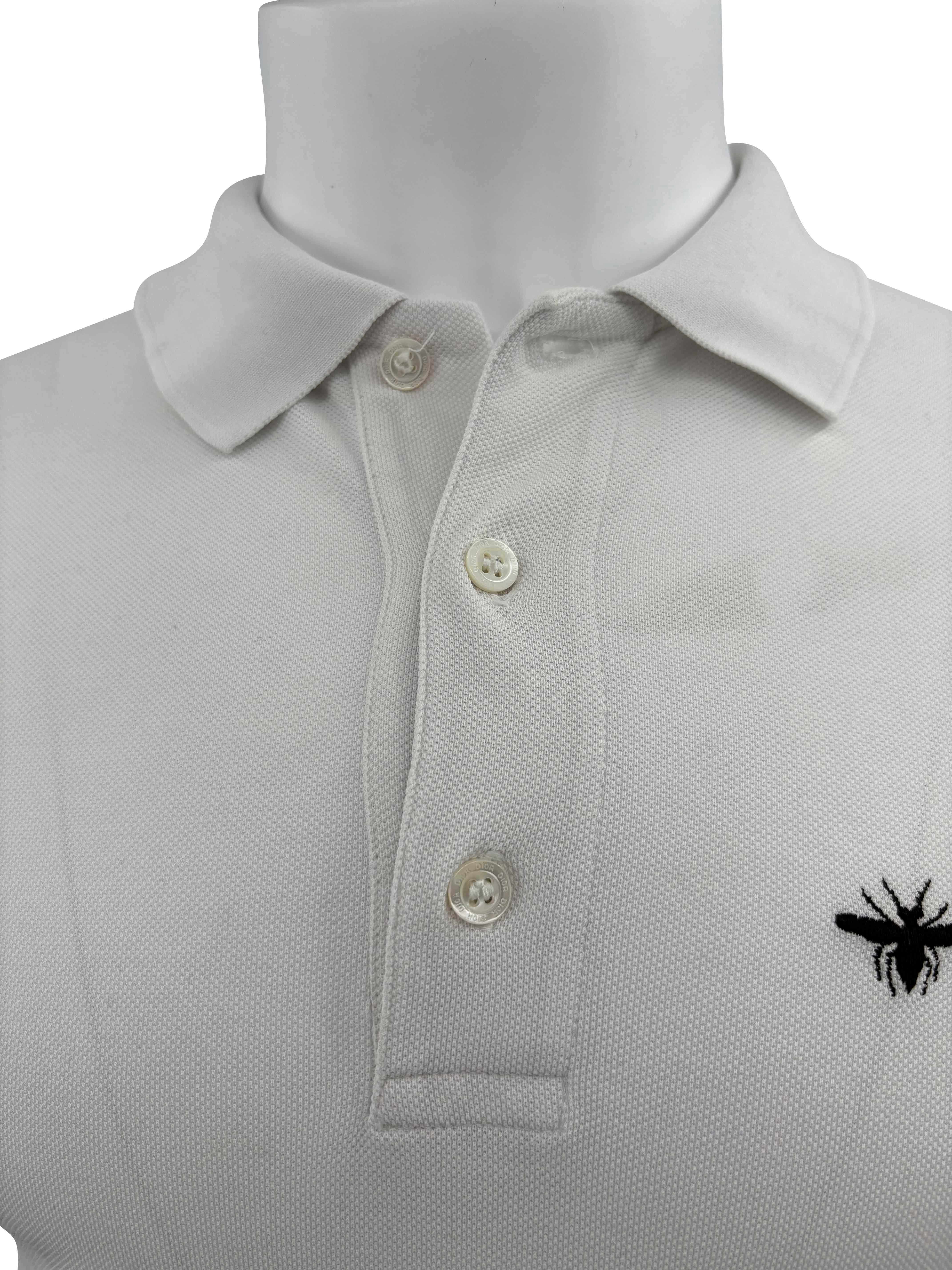 Dior Bee Long Sleeve Polo - White Dior