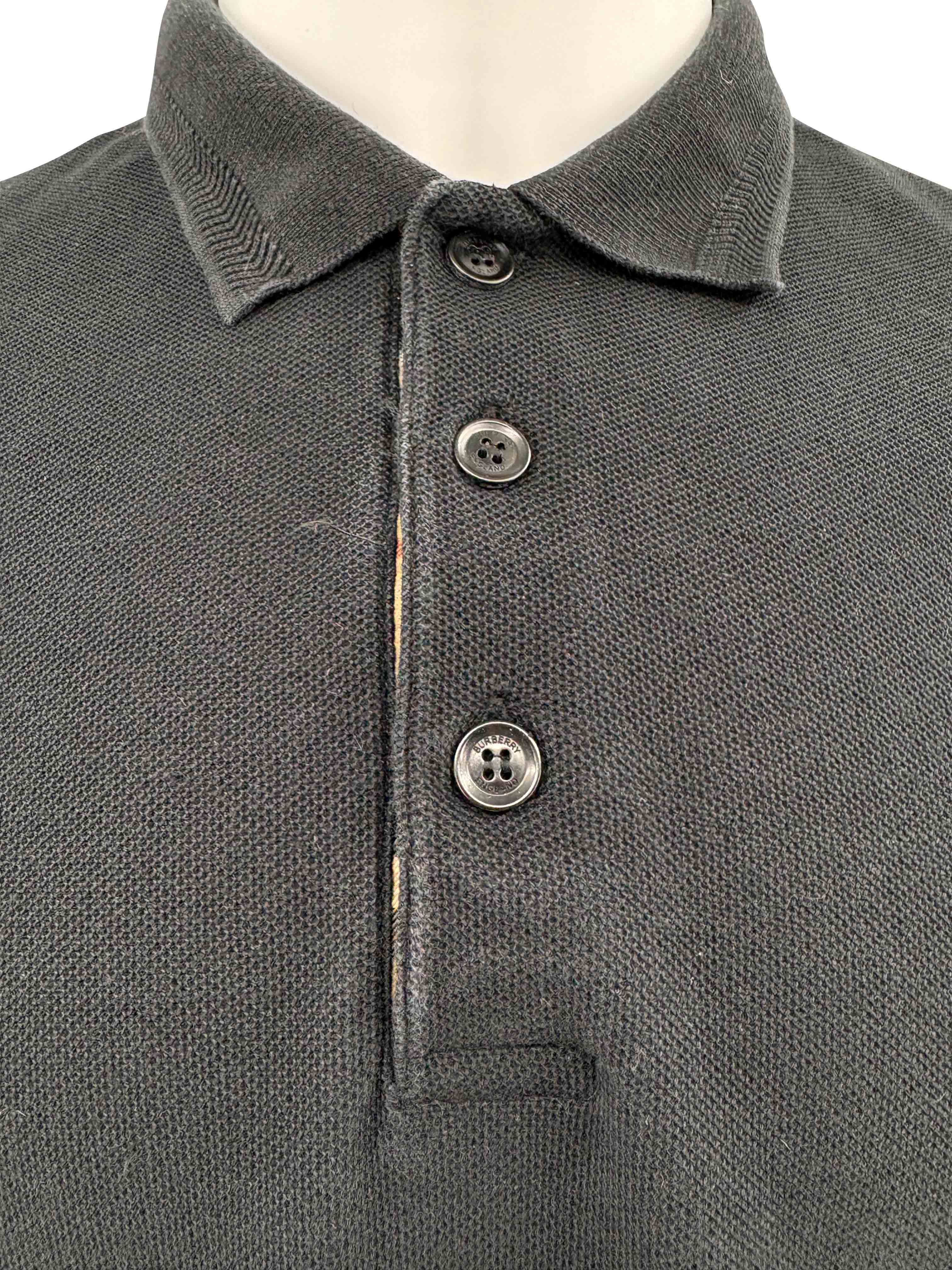 Burberry Hertford Check Polo - Black Burberry