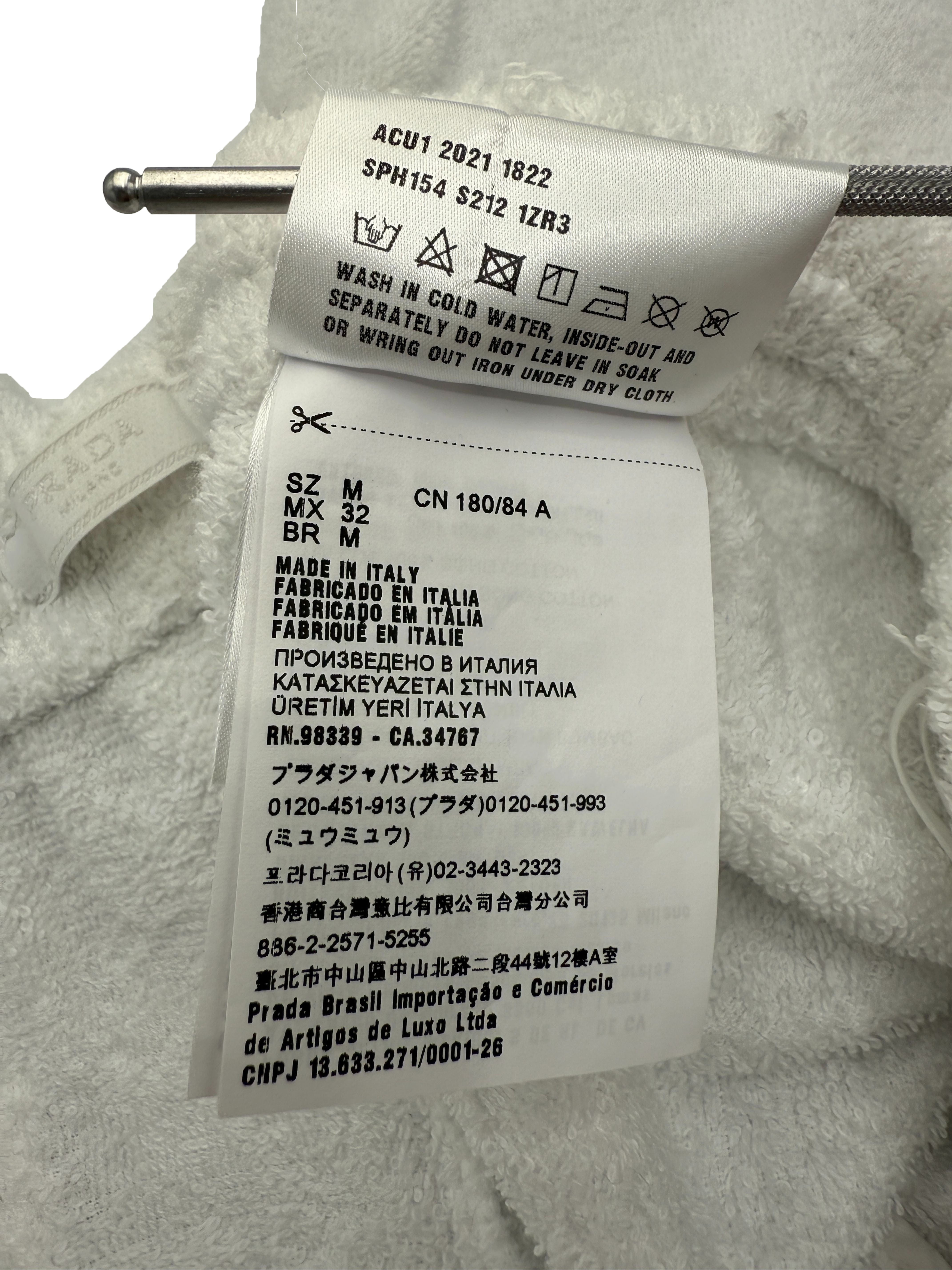 Prada Towel Plaque Shorts - White Prada