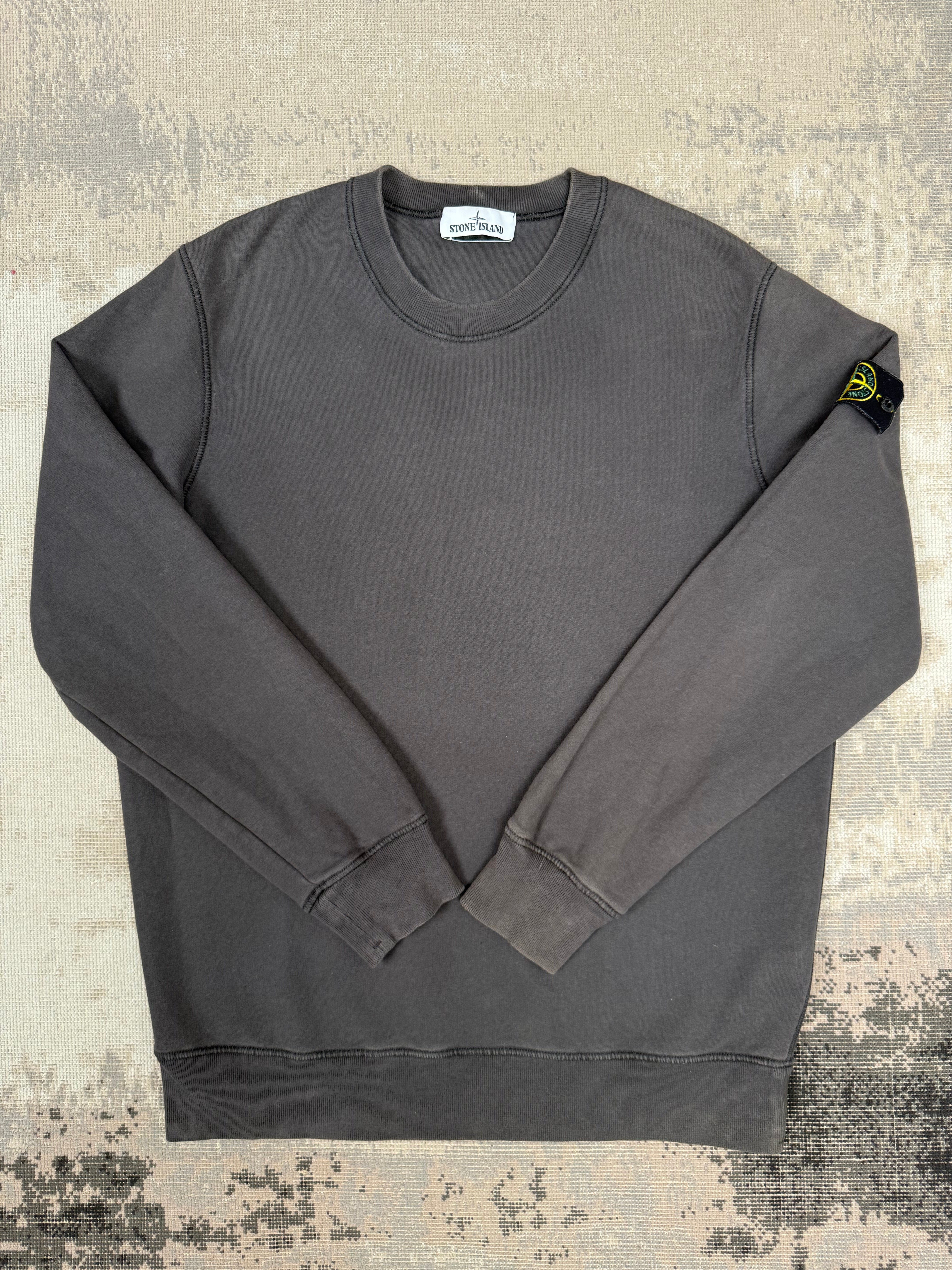 Stone Island Badge Sweatshirt - Grey Stone Island