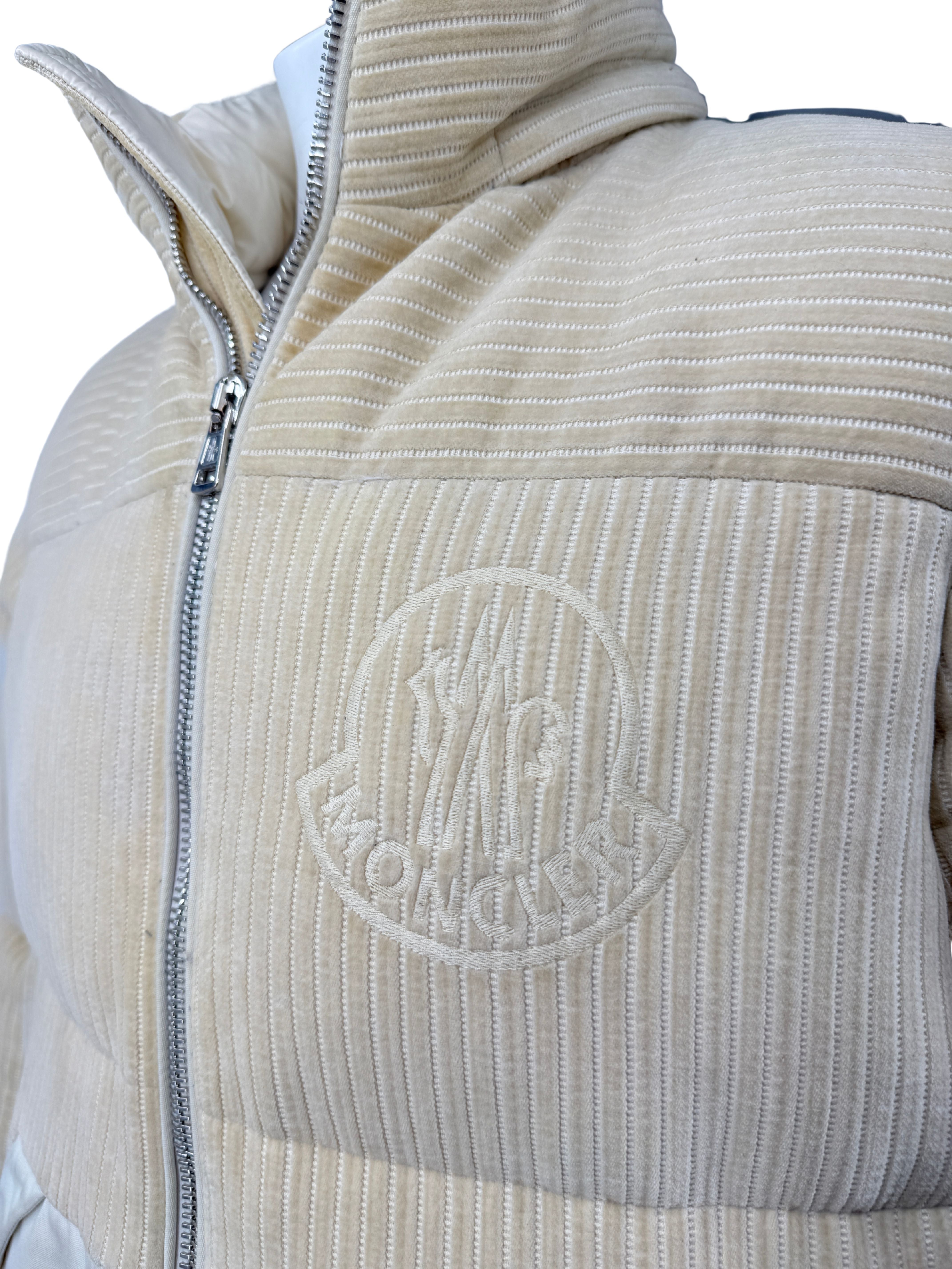 Moncler Corduroy Down Fleece Jacket - Cream