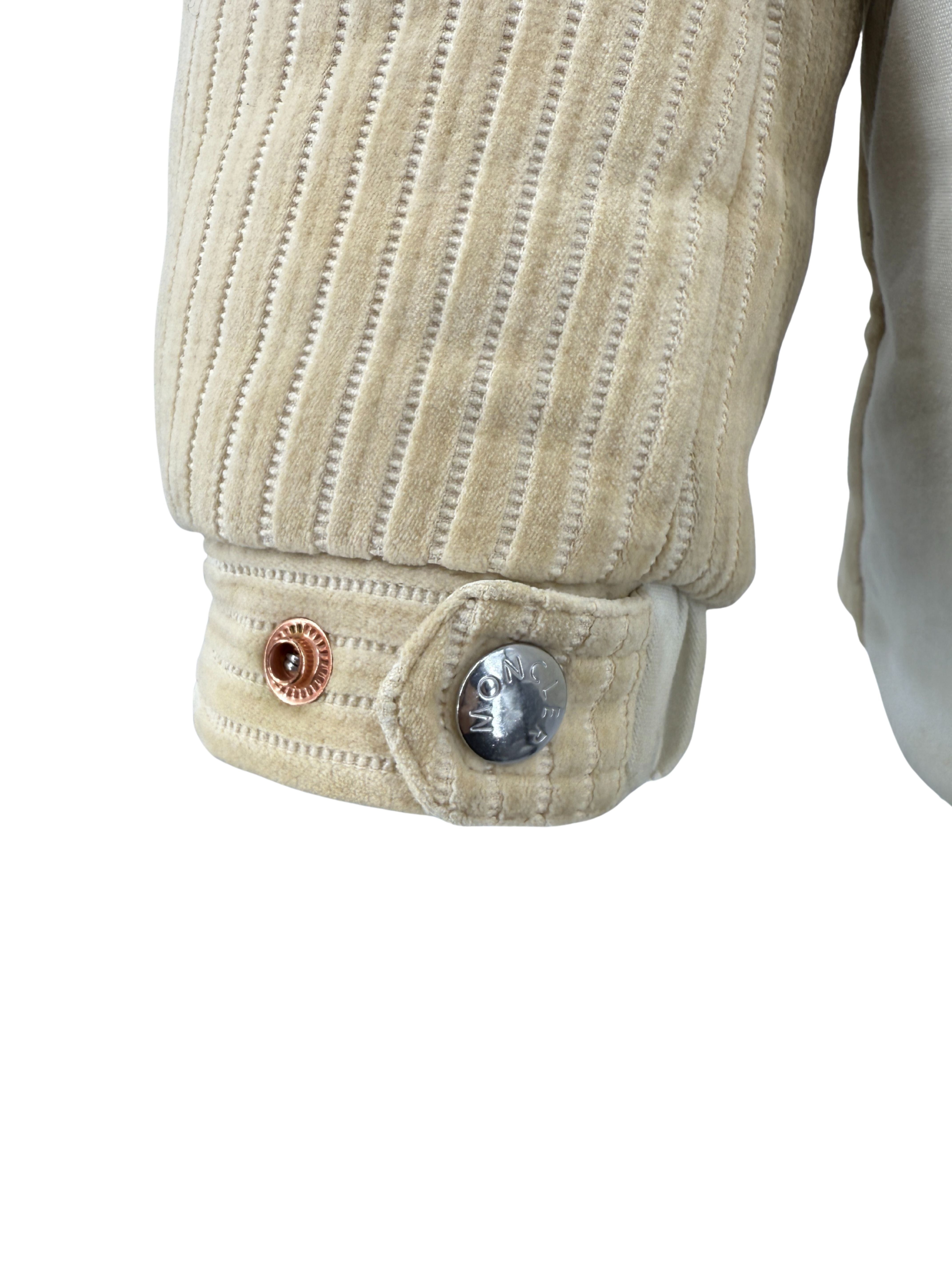 Moncler Corduroy Down Fleece Jacket - Cream