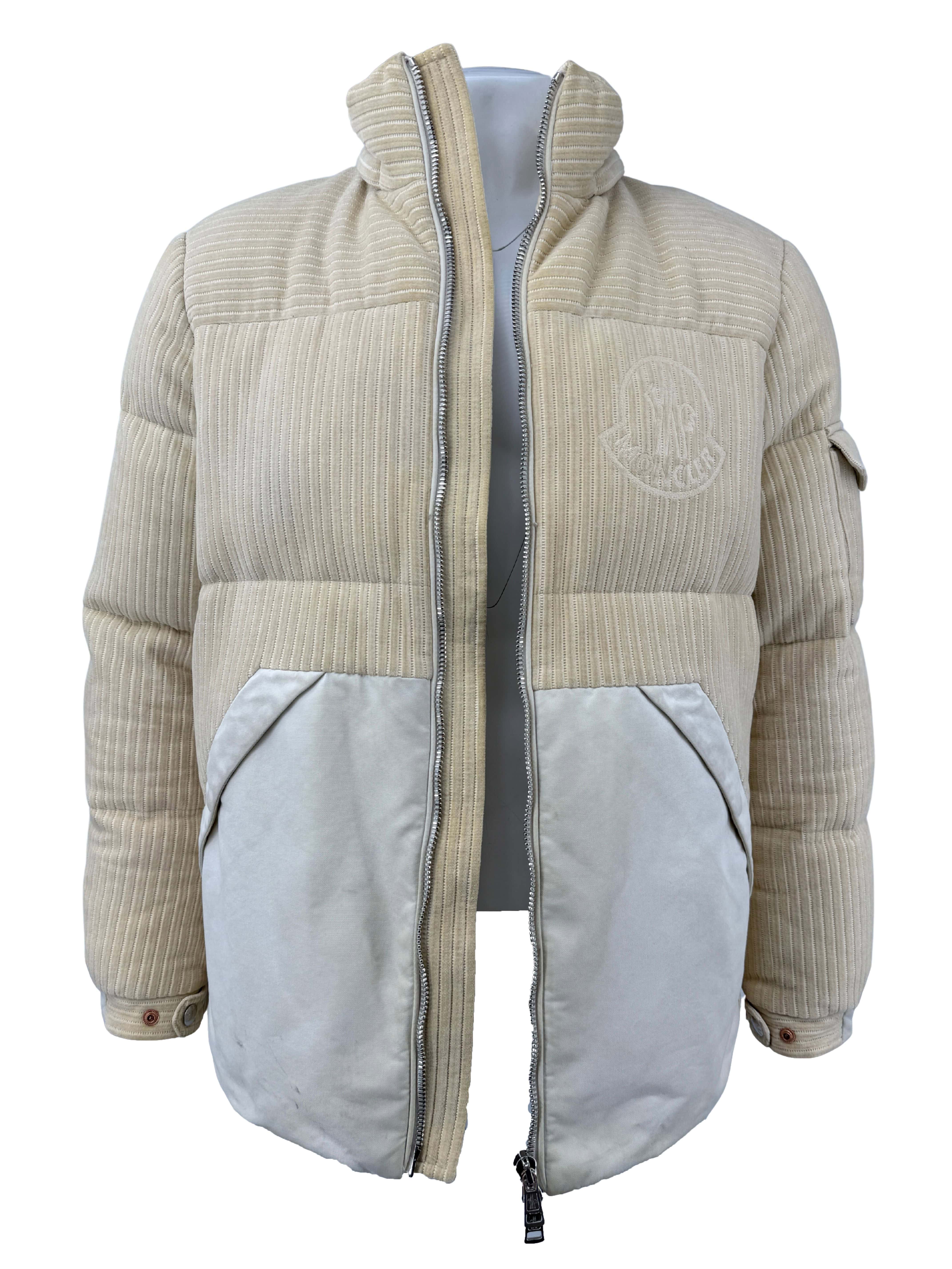 Moncler Corduroy Down Fleece Jacket - Cream