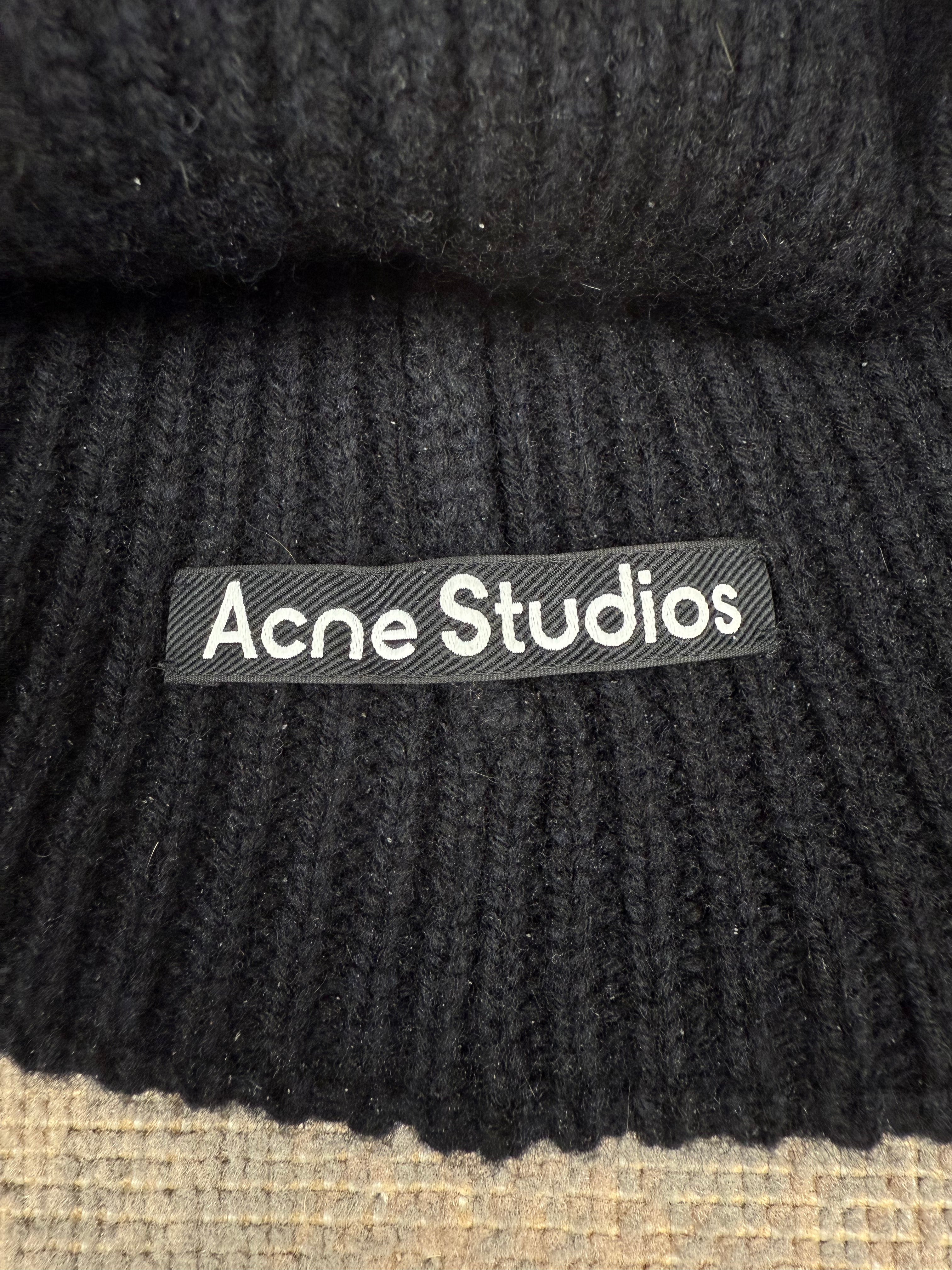 Acne Studios Pansy Face Beanie - Black Acne Studios