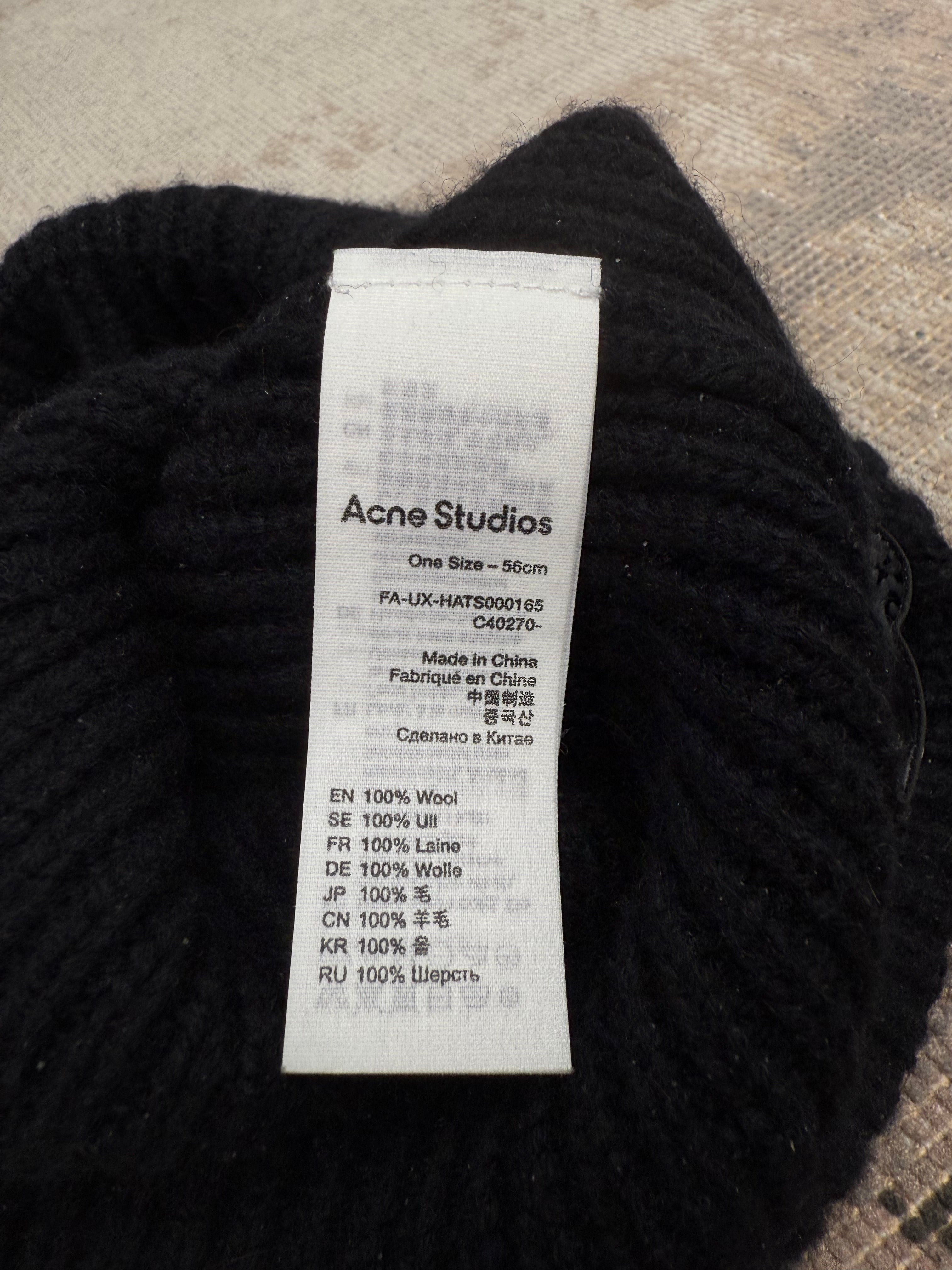 Acne Studios Pansy Face Beanie - Black Acne Studios