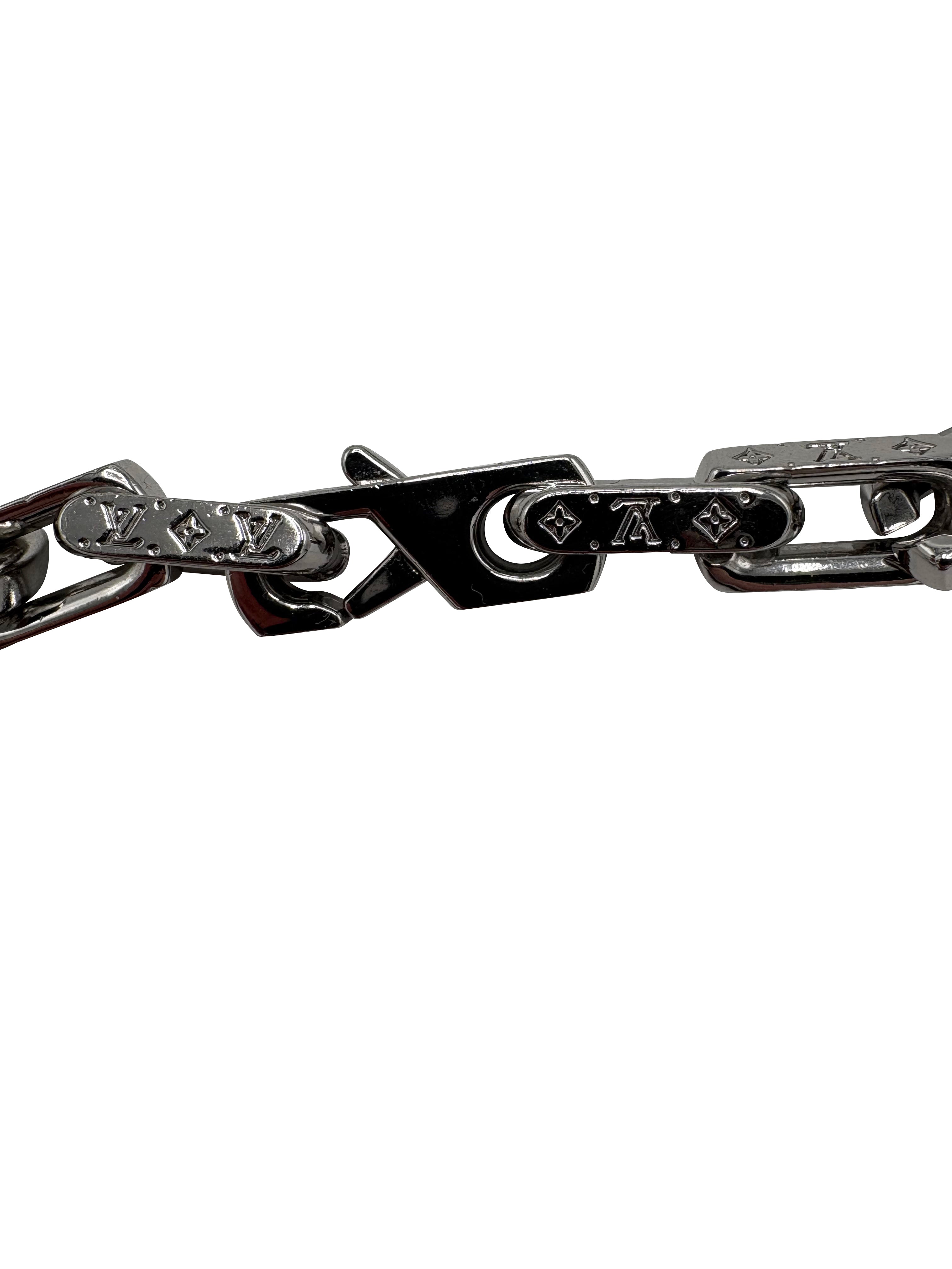 Louis Vuitton Monogram Chain Necklace - Steel / Silver Louis Vuitton